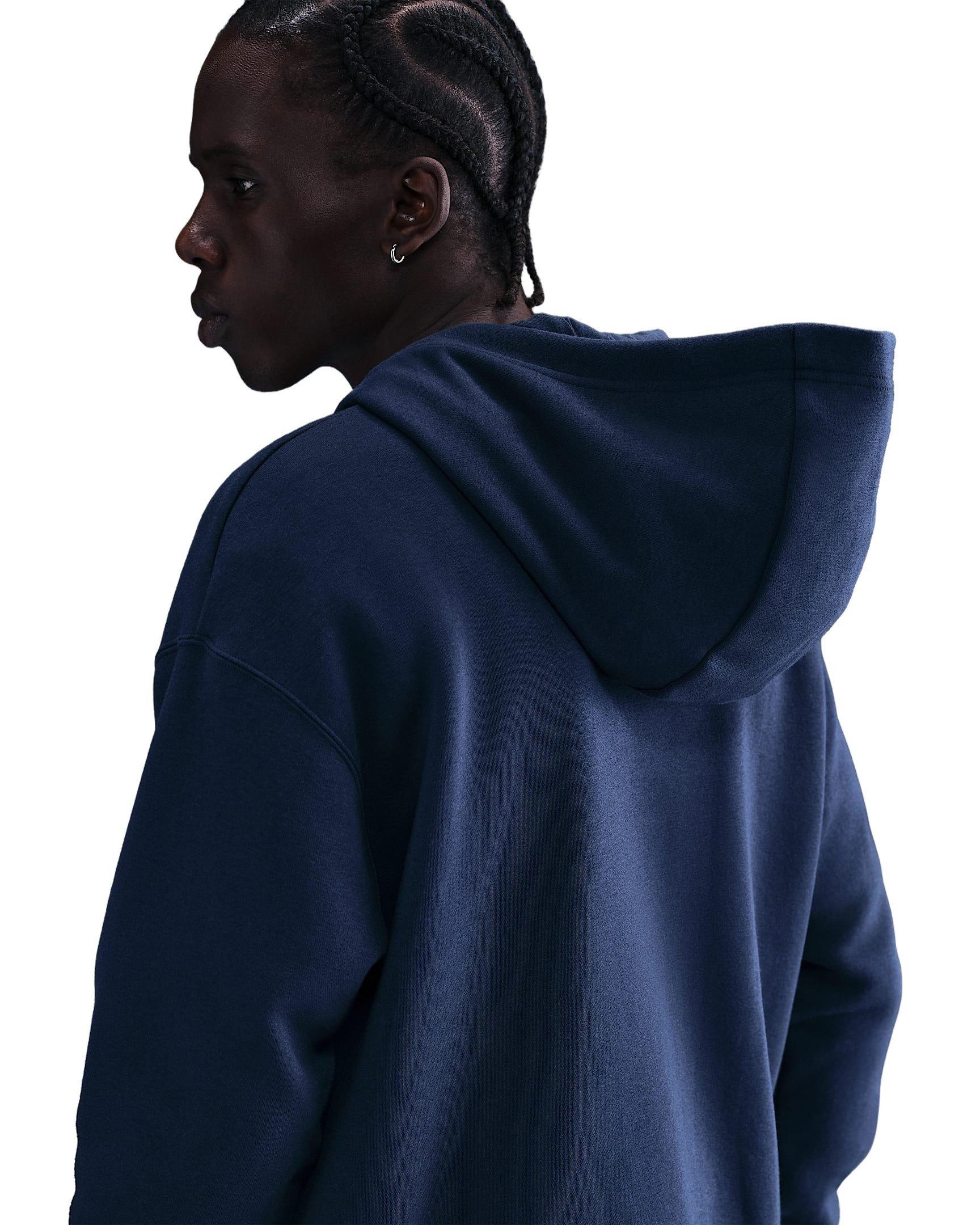 Nike Unisex Caitlin Clark Basketball Phoenix Fleece Pullover Hoodie -Navy/Yellow - NAVY/YELLOW Thumbnail View 4