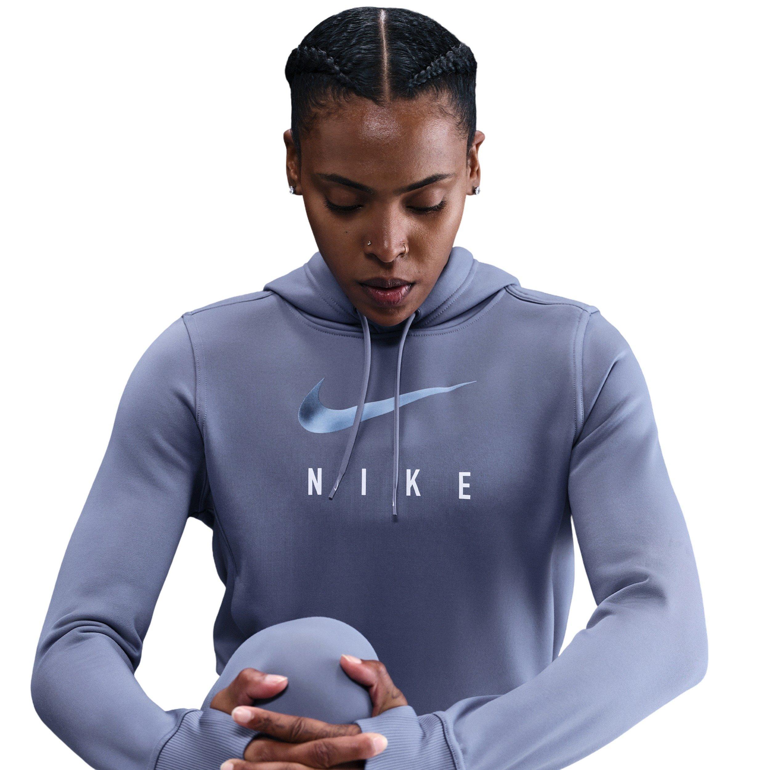 Nike Women's One Therma-FIT Hoodie - Indigo - INDIGO Thumbnail View 3