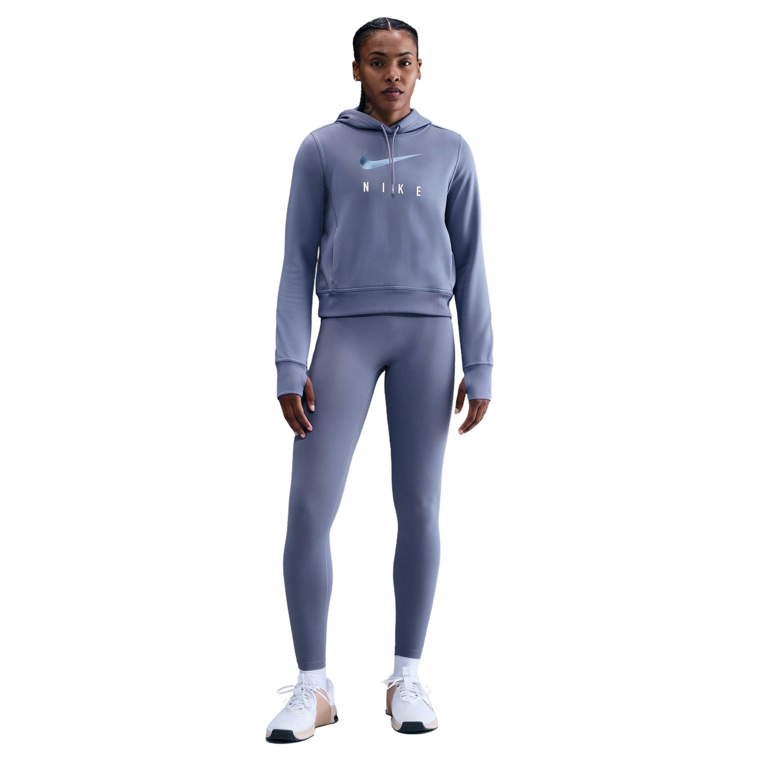 Nike Women's One Therma-FIT Hoodie - Indigo - INDIGO Thumbnail View 4