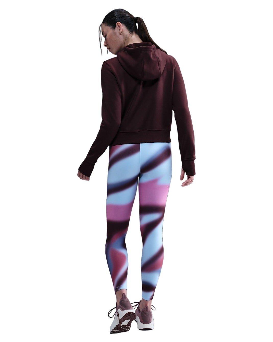 Nike Women's One Therma-FIT BLR Hoodie - Burgundy - BURGUNDY Thumbnail View 5