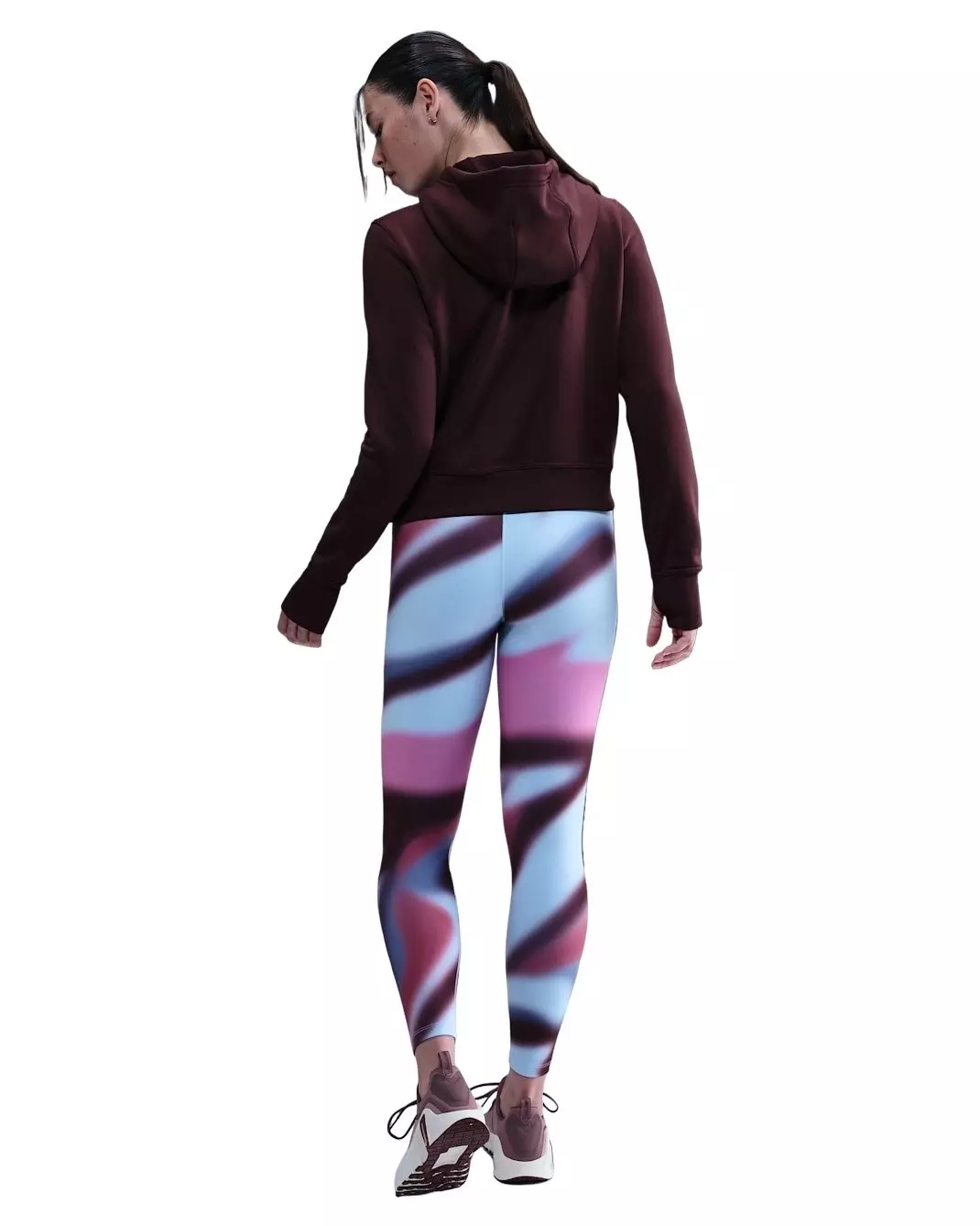 Nike Women's One Therma-FIT BLR Hoodie - Burgundy - BURGUNDY