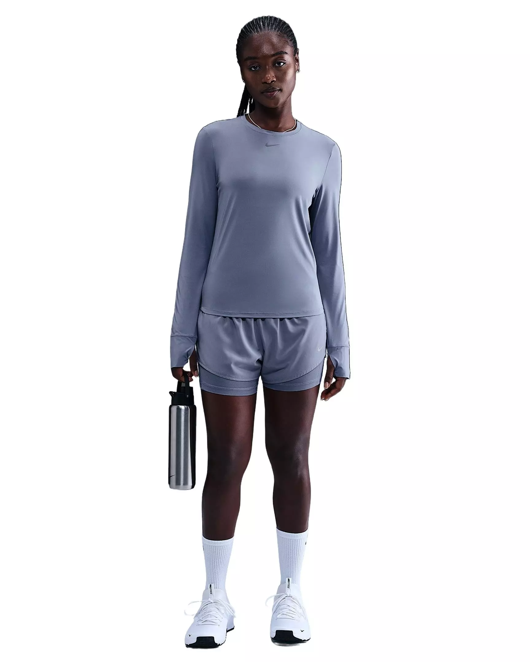 Nike One Women's Classic Dri-FIT Long-Sleeve Top -Indigo - INDIGO