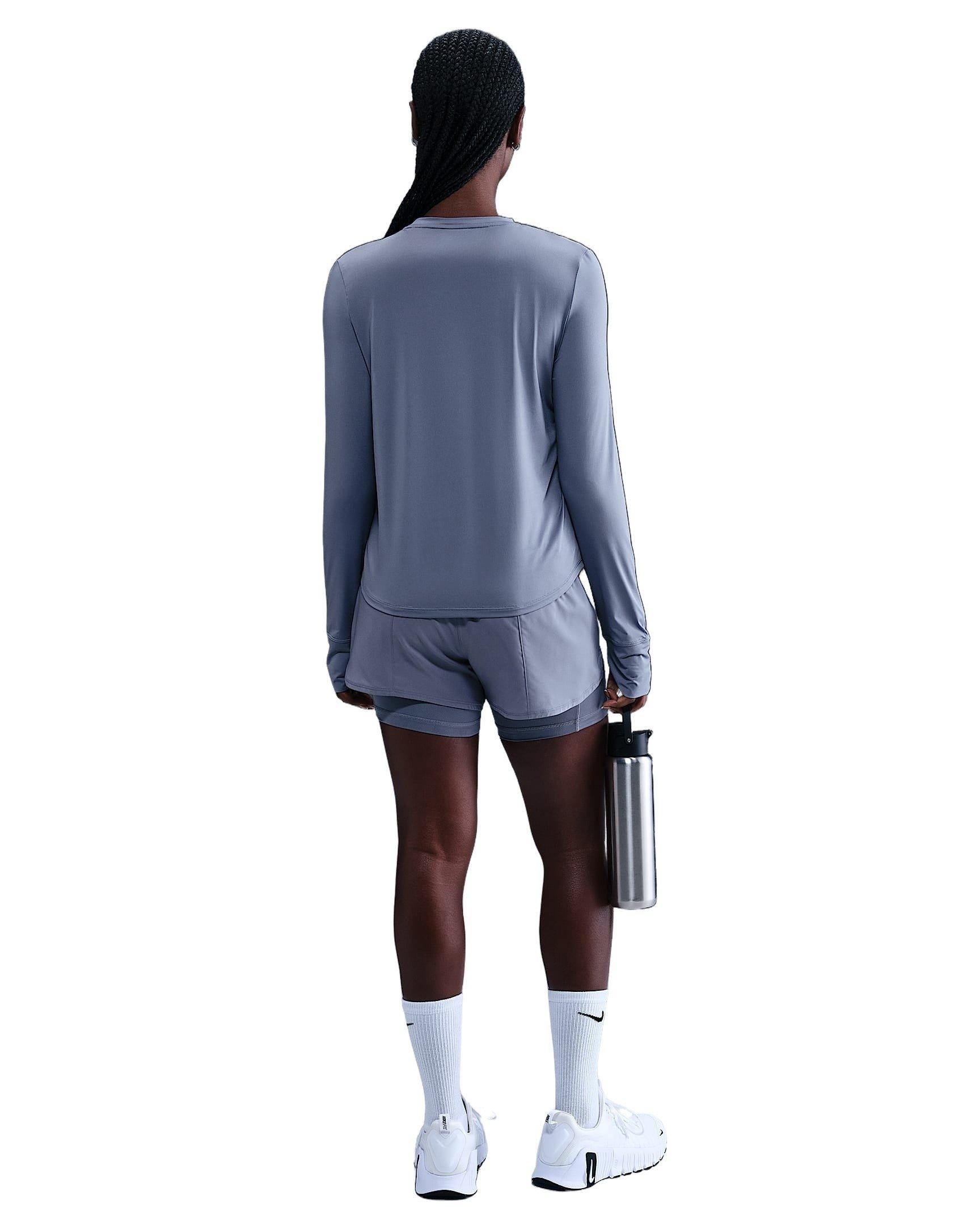 Nike One Women's Classic Dri-FIT Long-Sleeve Top -Indigo - INDIGO Thumbnail View 5