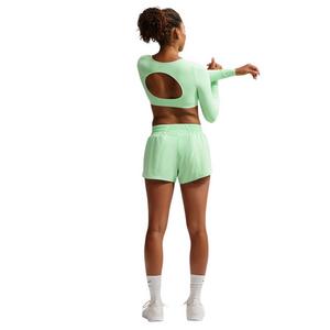 Nike Women's One Dri-FIT Mid-Rise 3" Brief-Lined Shorts - Green/White - GREEN/WHITE