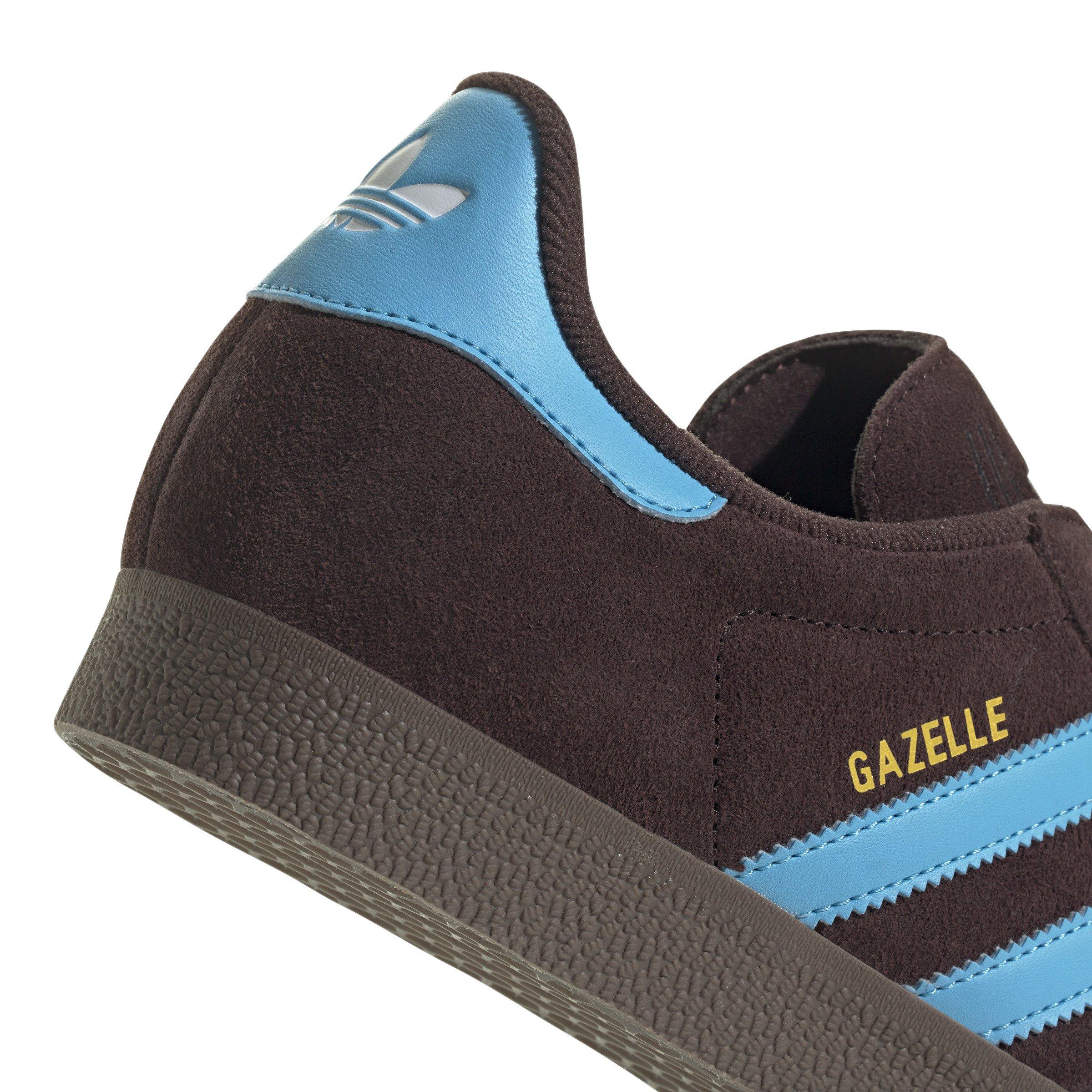 adidas Originals Gazelle "Shadow Brown/Sky Rush/Ftwr White" Men's Shoe - BROWN/SKY/WHITE Thumbnail View 8