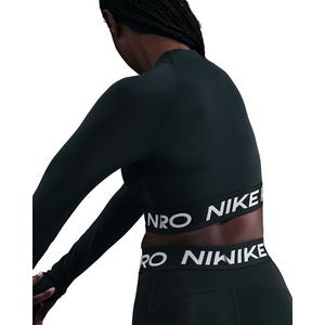 Nike Pro Women's Dri-FIT Cropped Long-Sleeve Top -Seaweed Green