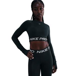 Nike Pro Women's Dri-FIT Cropped Long-Sleeve Top -Seaweed Green