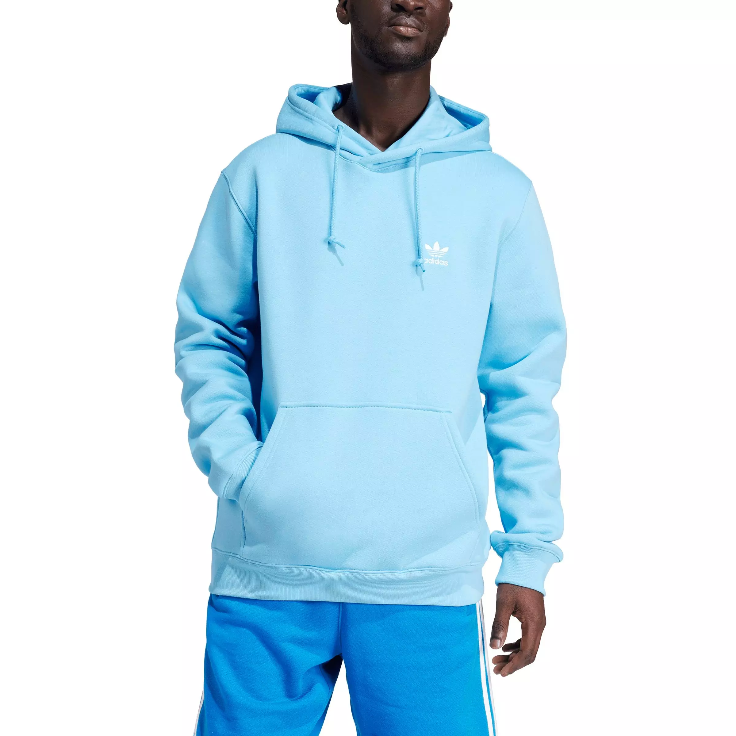 adidas Men's Originals Trefoil Essentials Hoodie - Blue - BLUE