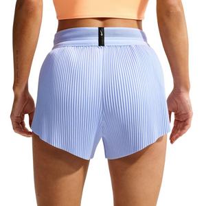 Nike Women's AeroSwift Dri-FIT ADV Mid-Rise 3" Brief-Lined Running Shorts - Light Blue/Black - LIGHT BLUE/BLACK