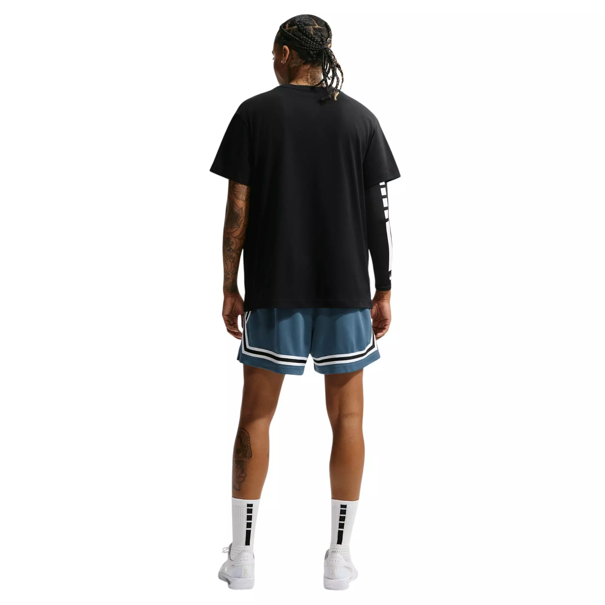 Nike Women's Crossover Dri-FIT 5" Basketball Shorts - Slate Blue/Black - SLATE BLUE/BLACK