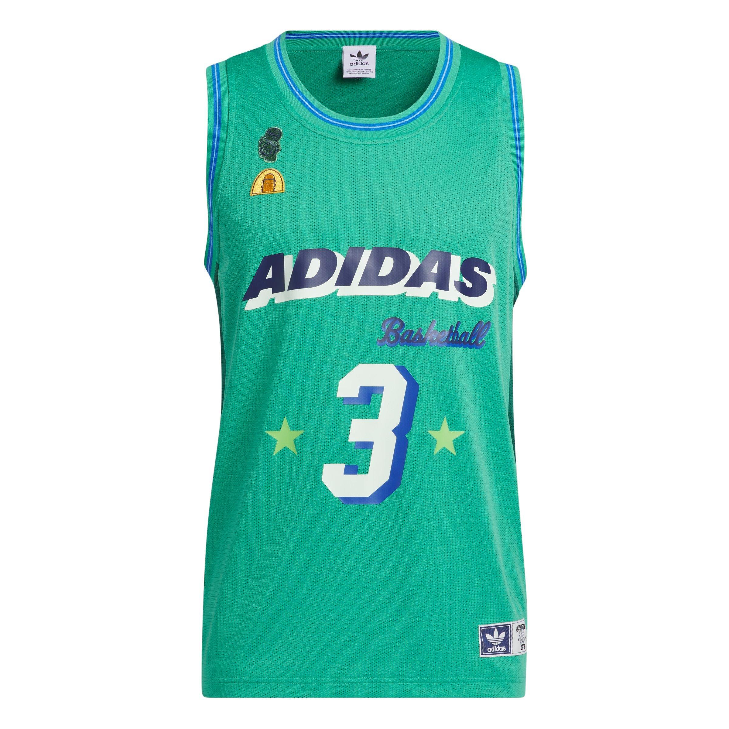 ☆Adidas☆Originals Hoop York City Jersey Green adidas Unisex Hoop York City Basketball Jersey - Green