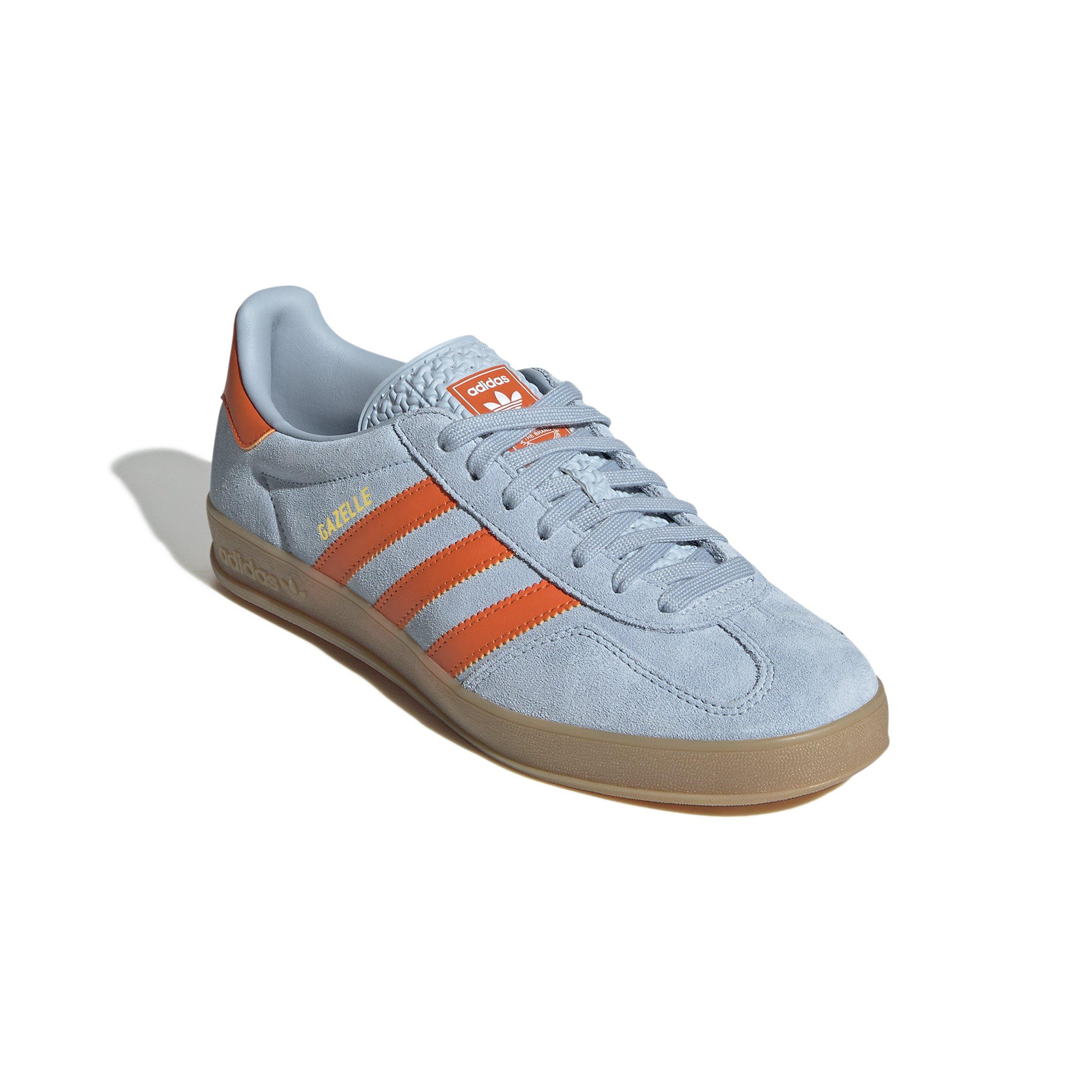 adidas Originals Gazelle "Wonder Blue/Orange/Ftwr White" Men's Shoe - BLUE/ORANGE/WHITE Thumbnail View 3