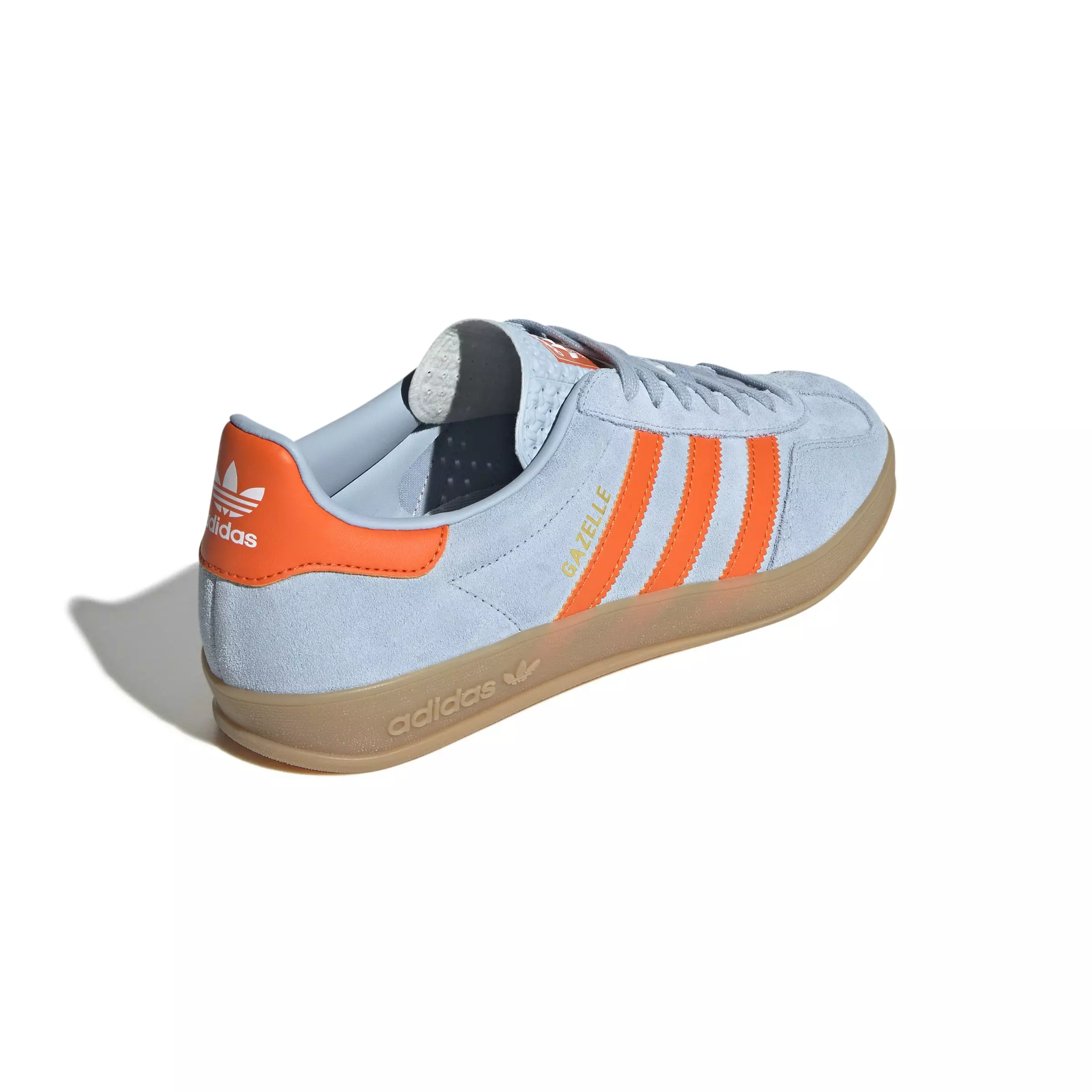 adidas Originals Gazelle "Wonder Blue/Orange/Ftwr White" Men's Shoe - BLUE/ORANGE/WHITE