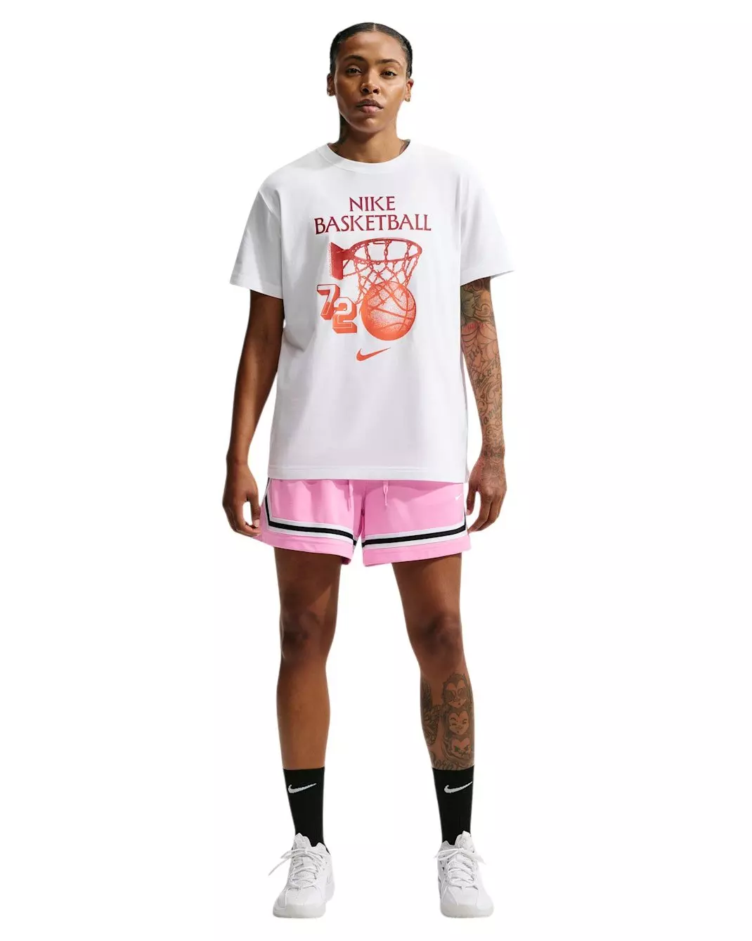 Nike Women's Crossover Dri-FIT 5" Basketball Shorts - Pink/Black - PINK/BLACK