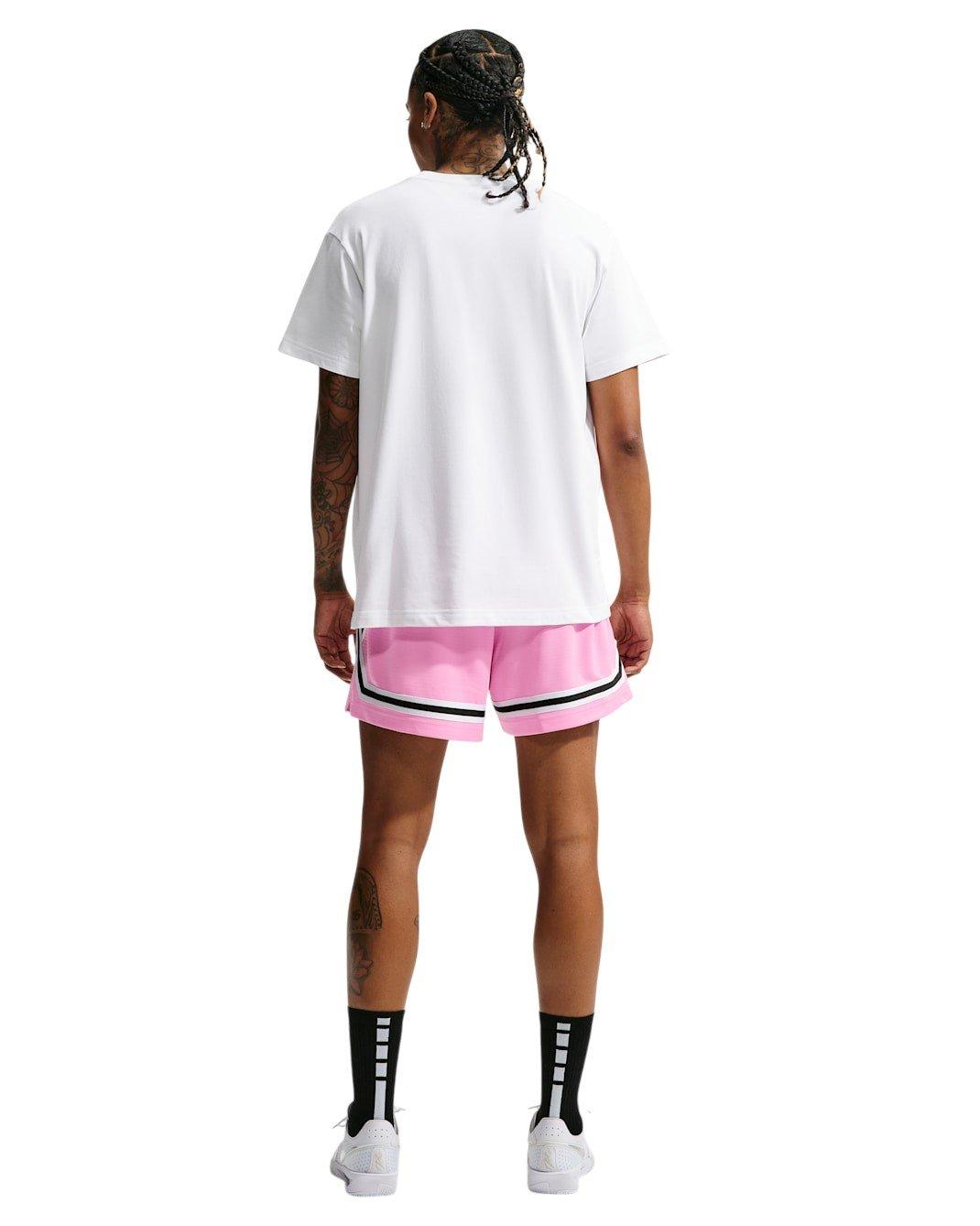 Nike Women's Crossover Dri-FIT 5" Basketball Shorts - Pink/Black - PINK/BLACK Thumbnail View 2