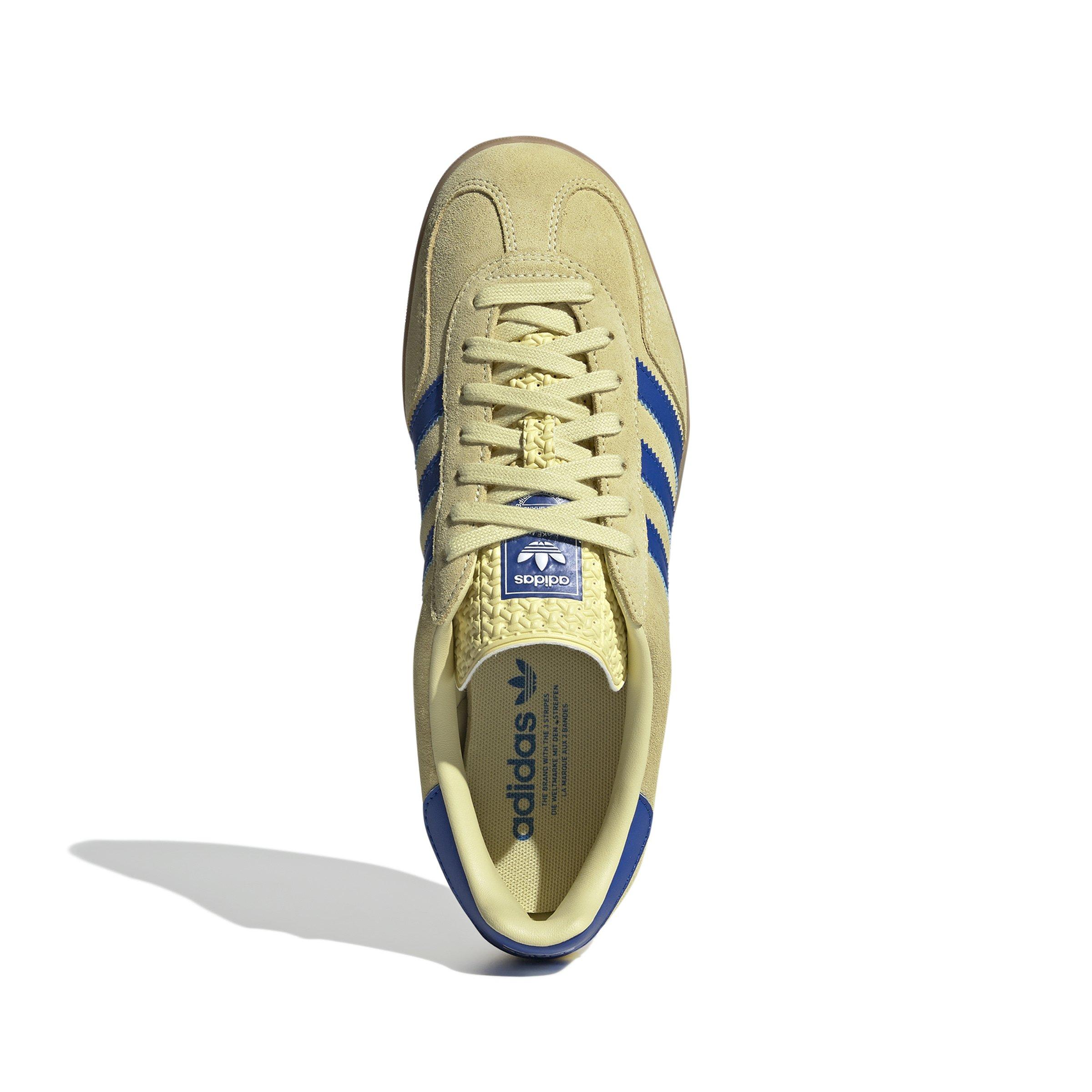 adidas Originals Gazelle "Powder Yellow/Team Royal Blue/Ftwr White" Men's Shoe - YELLOW/ROYAL/WHITE Thumbnail View 5