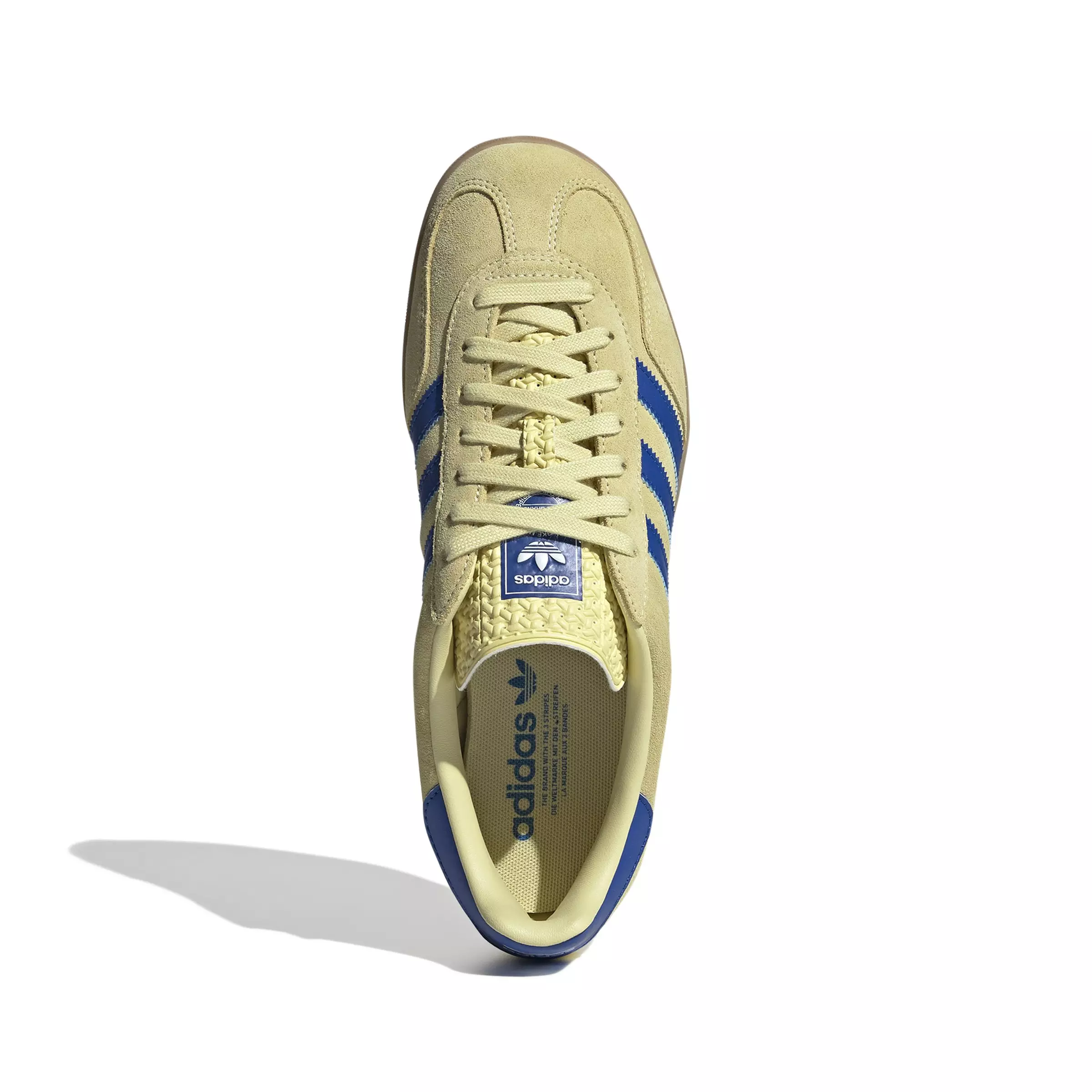 adidas Originals Gazelle "Powder Yellow/Team Royal Blue/Ftwr White" Men's Shoe - YELLOW/ROYAL/WHITE