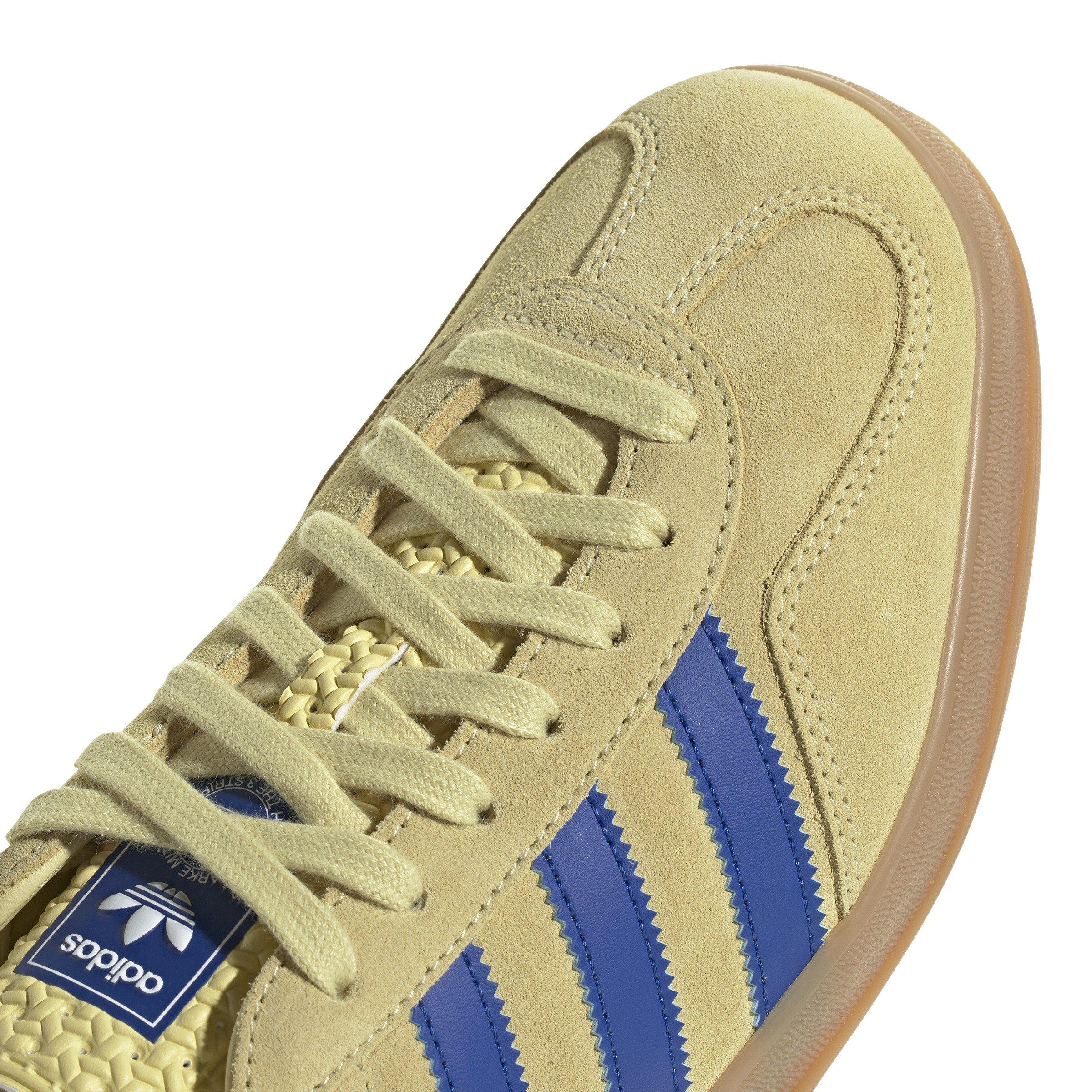 adidas Originals Gazelle "Powder Yellow/Team Royal Blue/Ftwr White" Men's Shoe - YELLOW/ROYAL/WHITE Thumbnail View 7