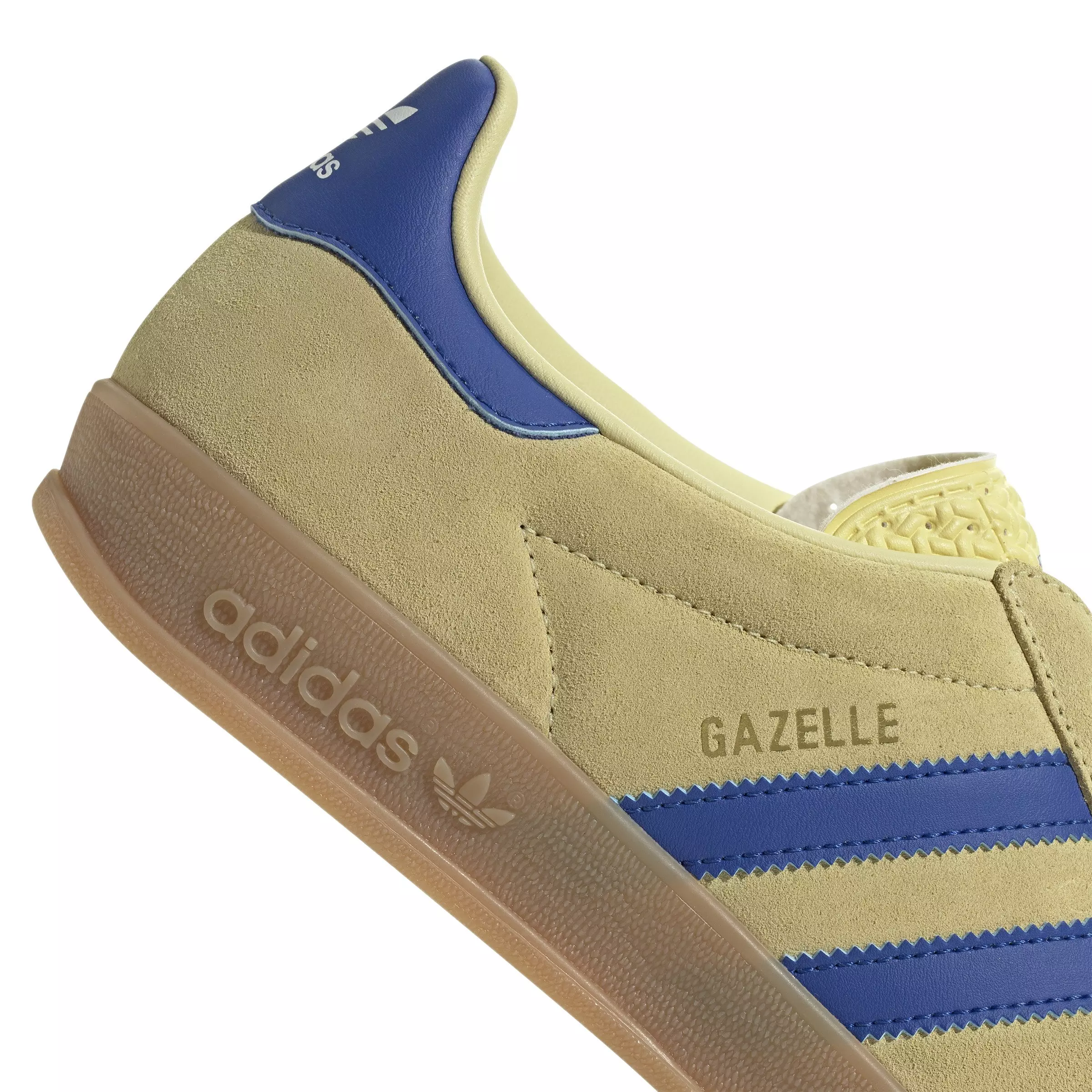 adidas Originals Gazelle "Powder Yellow/Team Royal Blue/Ftwr White" Men's Shoe - YELLOW/ROYAL/WHITE