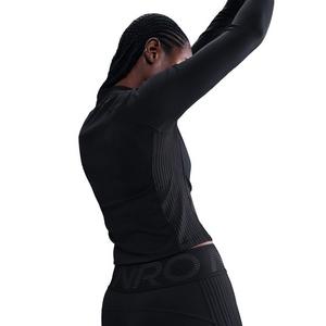 Nike Women's Pro Dri-FIT Long-Sleeve Top -Black
