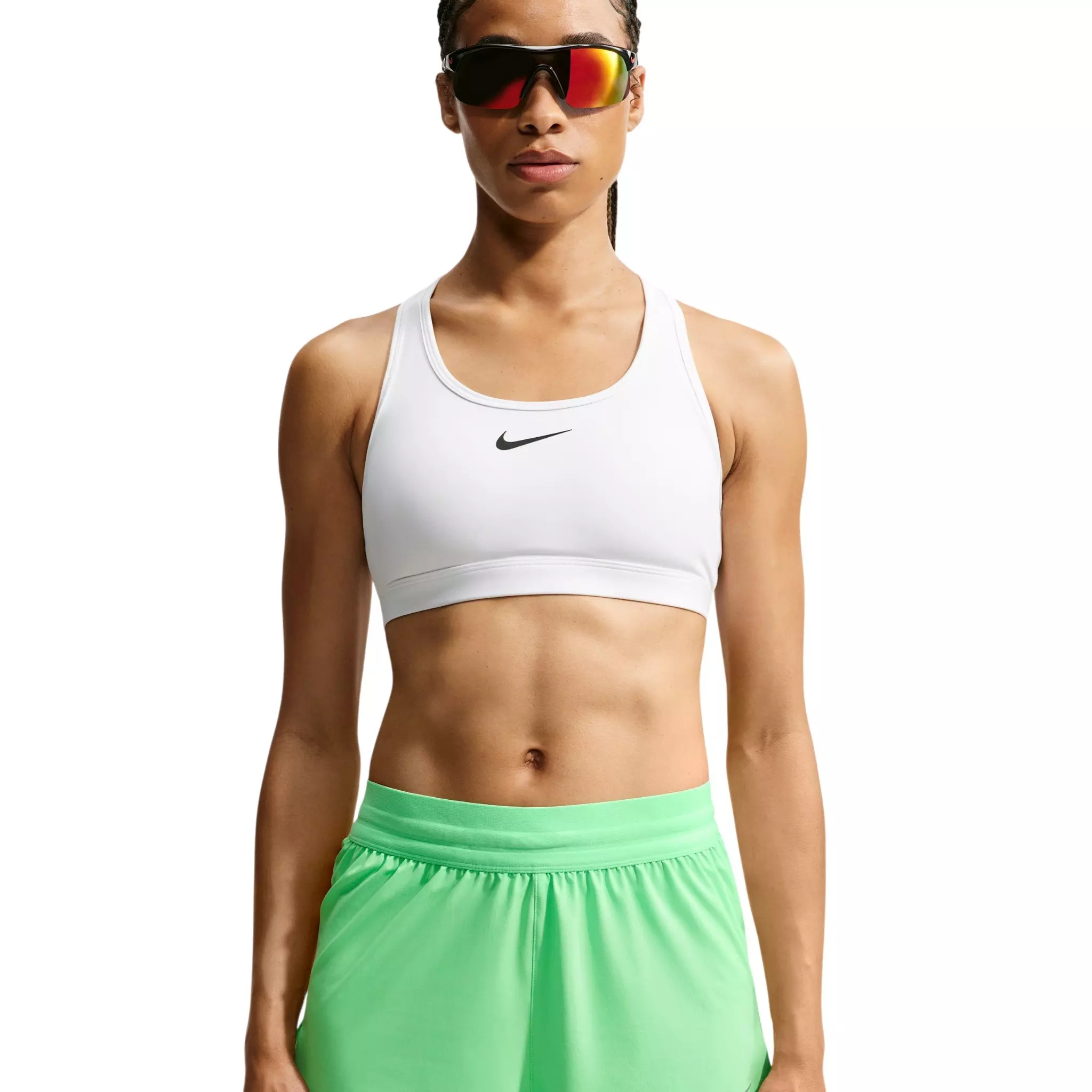 Nike Women's Swift Dri-FIT Mid-Rise 2-in-1 Running Shorts - Green - GREEN