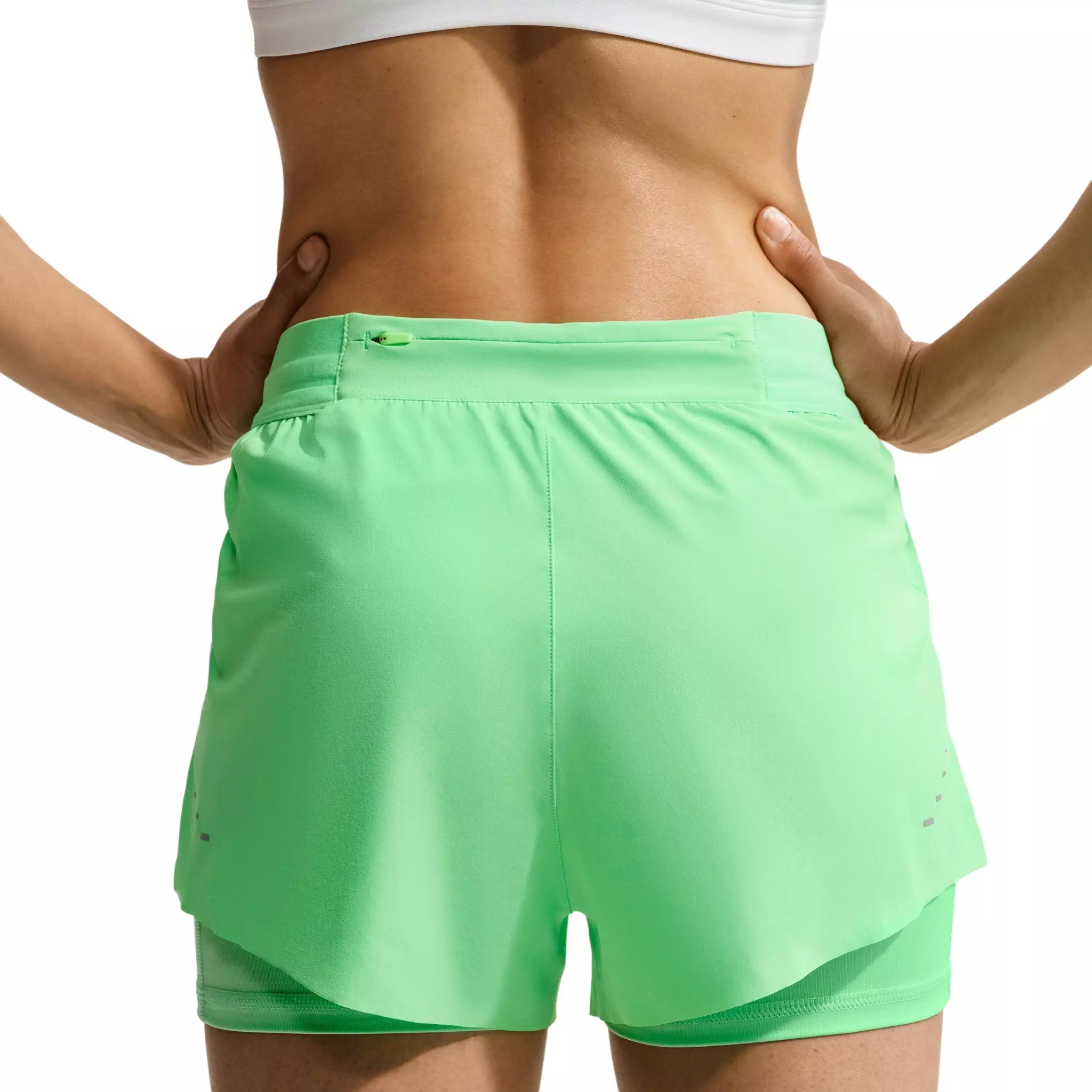 Nike Women's Swift Dri-FIT Mid-Rise 2-in-1 Running Shorts - Green - GREEN