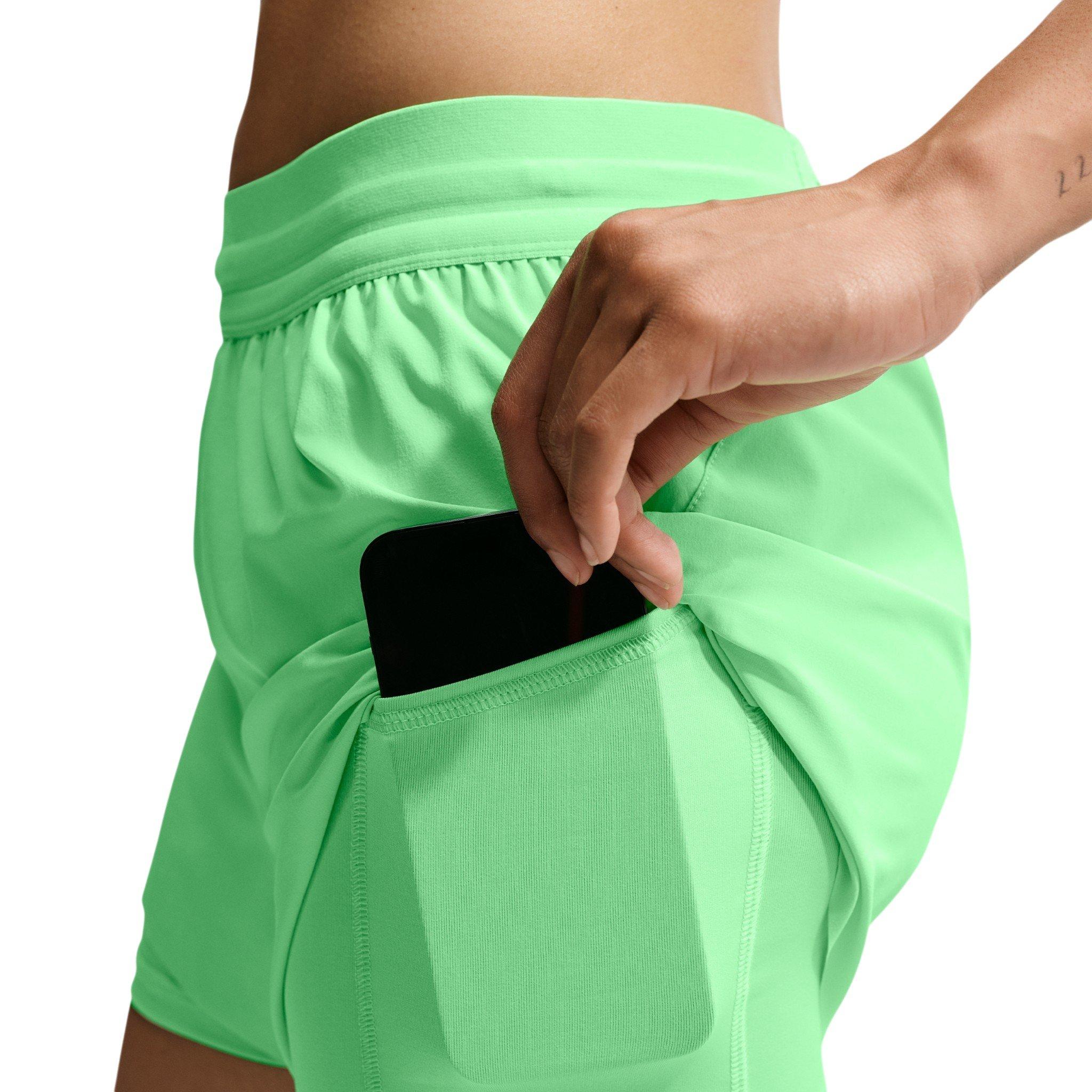 Nike Women's Swift Dri-FIT Mid-Rise 2-in-1 Running Shorts - Green - GREEN