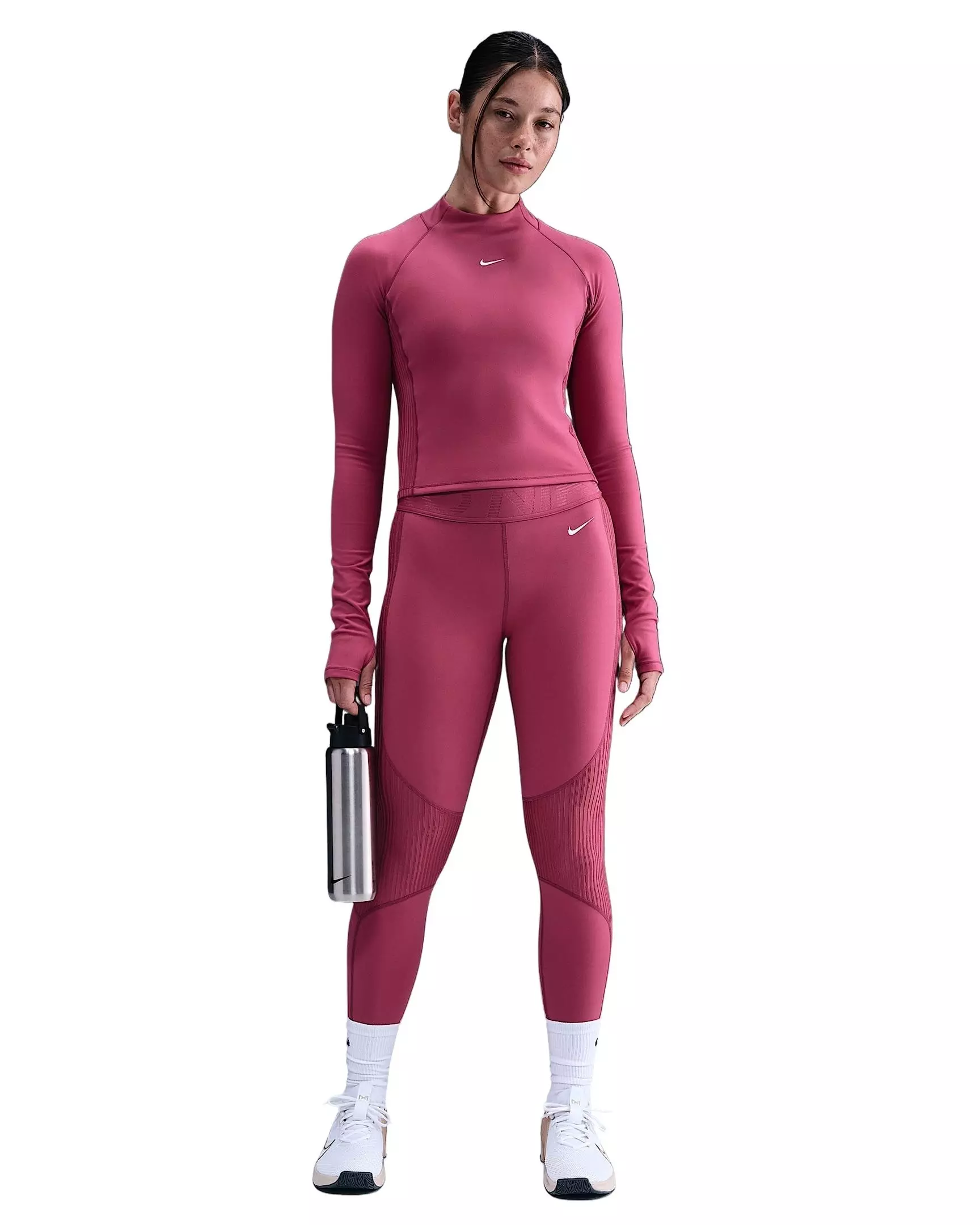 Nike Women's Pro Dri-FIT Long-Sleeve Top -Beet Purple - BEET PURPLE