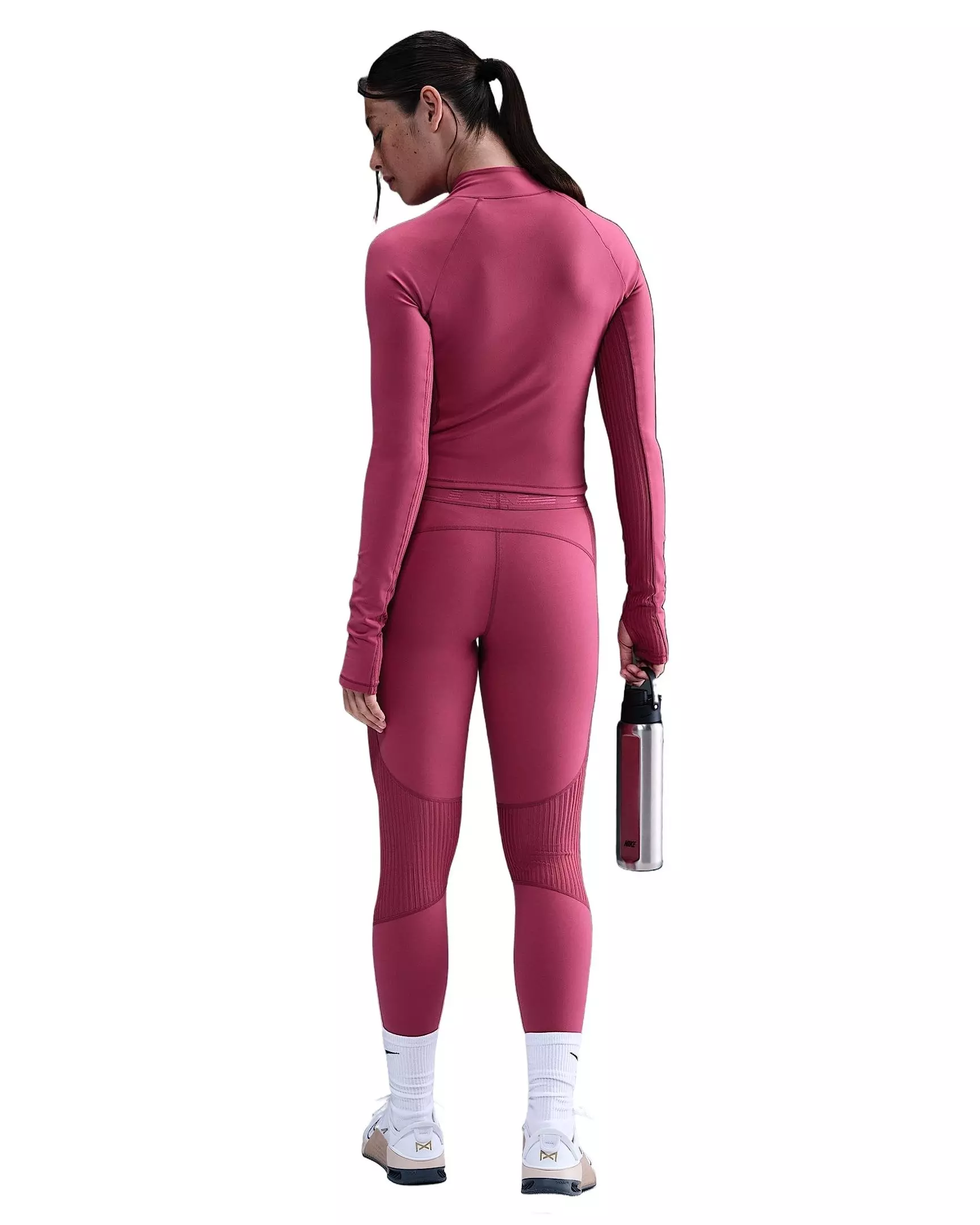 Nike Women's Pro Dri-FIT Long-Sleeve Top - Beet Purple - BEET PURPLE