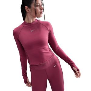 Nike Women's Pro Dri-FIT Long-Sleeve Top -Beet Purple