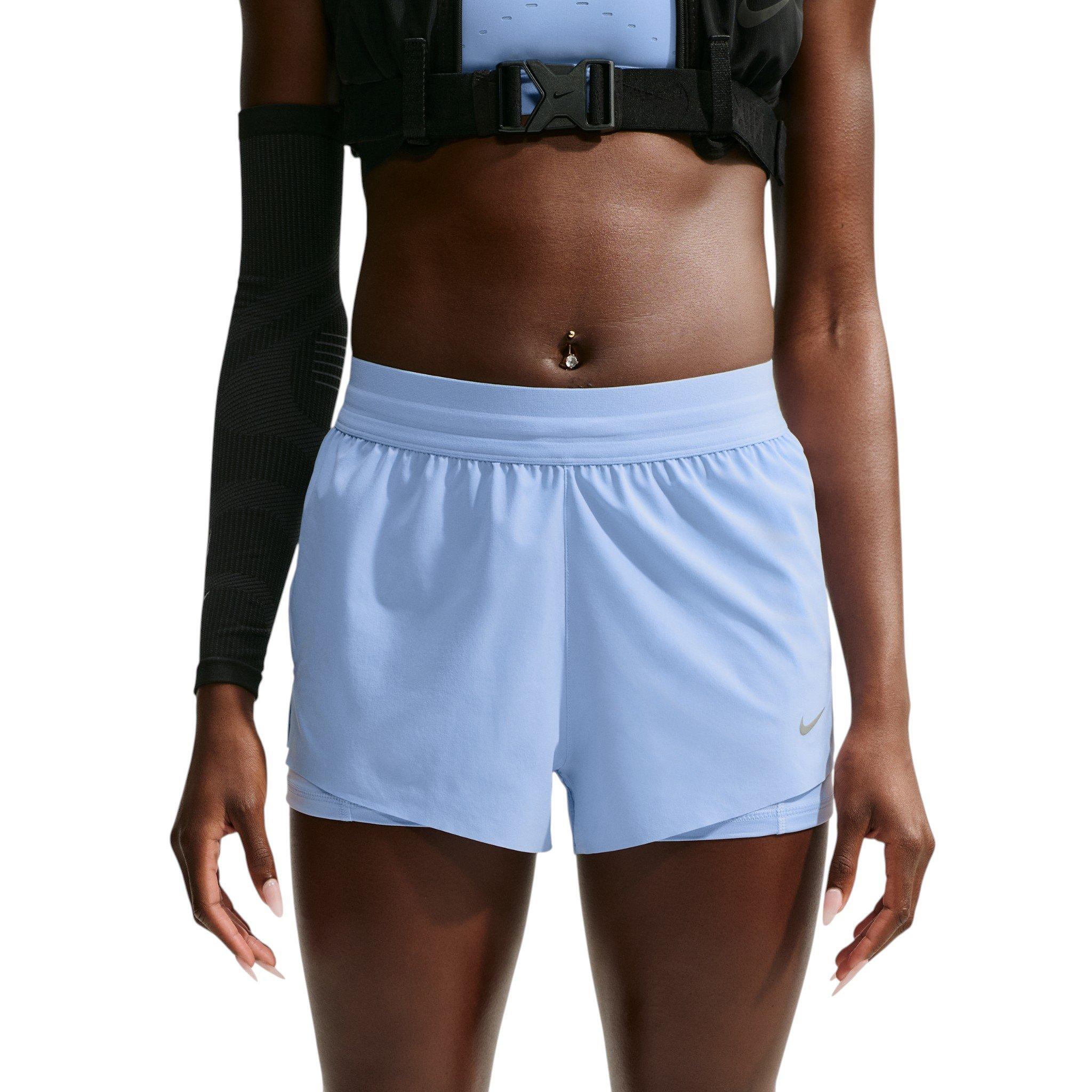 Nike Women's Swift Dri-FIT Mid-Rise 2-in-1 Running Shorts - Blue - BLUE