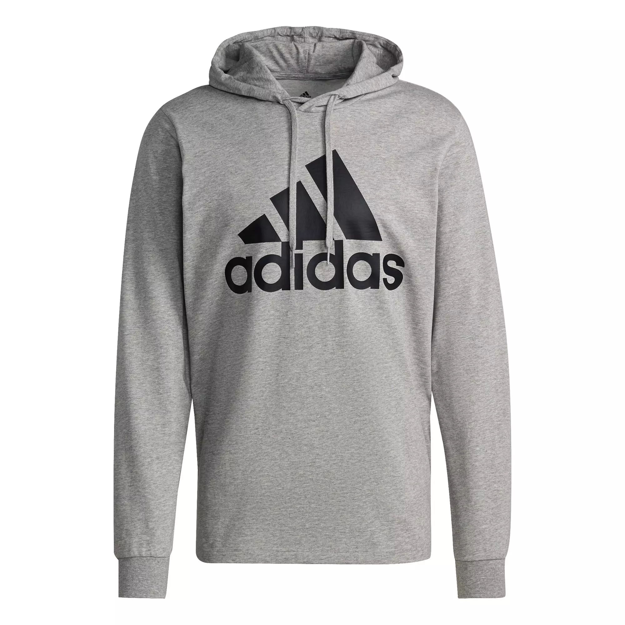 adidas Men's Essentials Logo Grey/Black Hoodie - GREY/BLACK