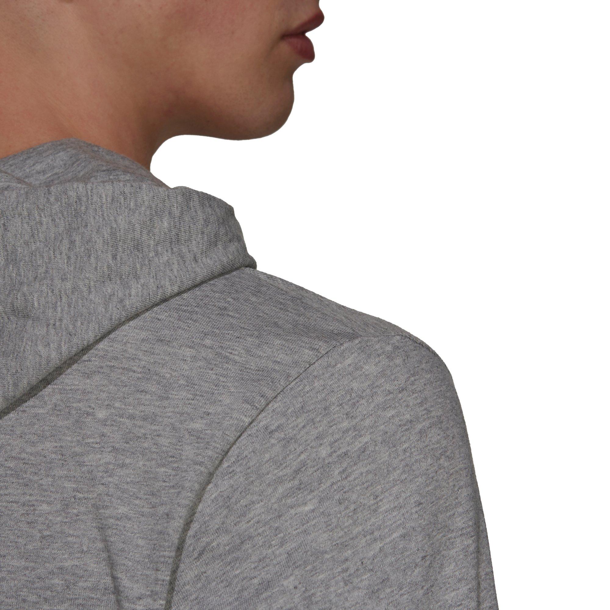 adidas Men's Essentials Logo Grey/Black Hoodie - GREY/BLACK Thumbnail View 4