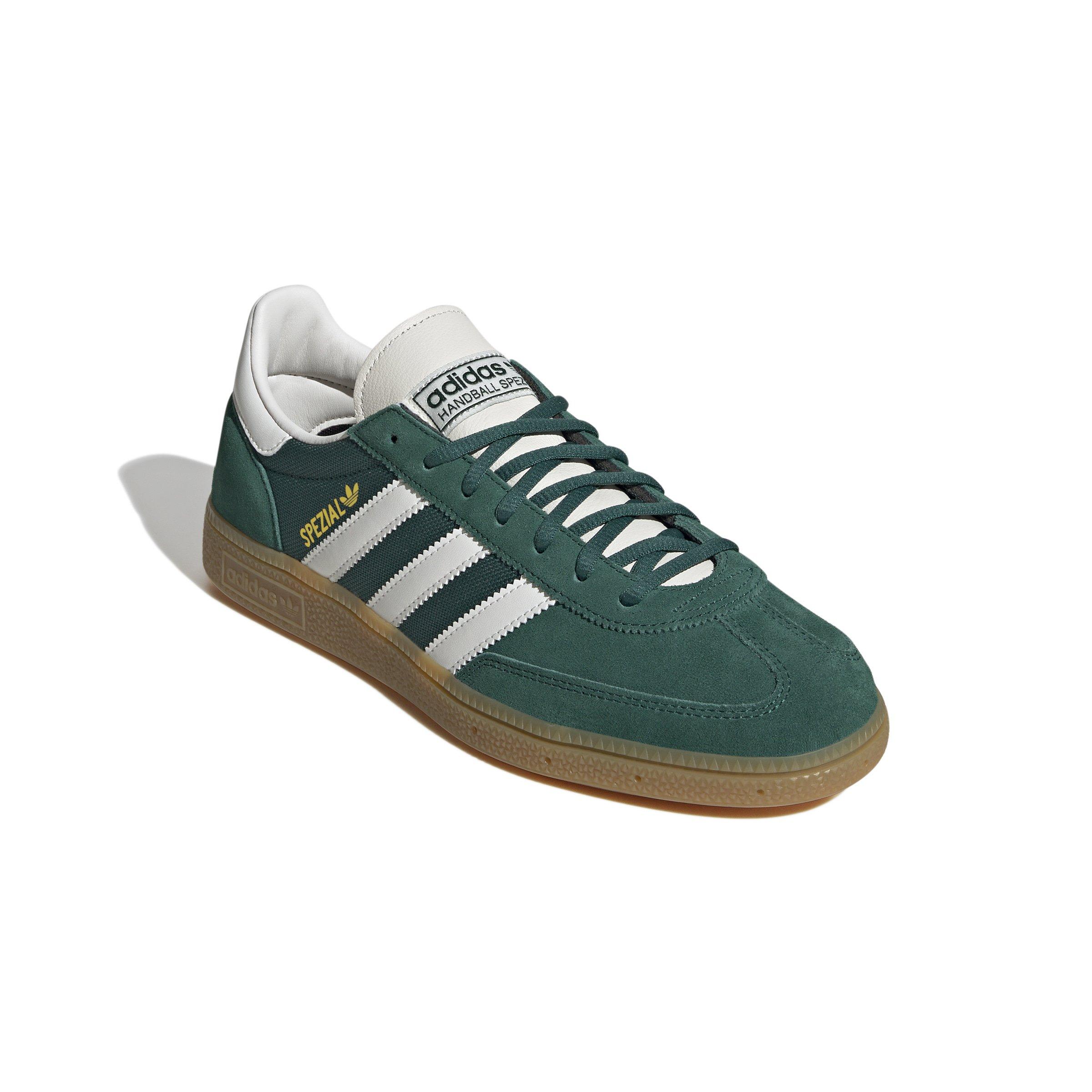 adidas Originals Handball Spezial "Collegiate Green/Cloud White/Chalk White" Men's Shoe - GREEN/WHITE/WHITE Thumbnail View 3