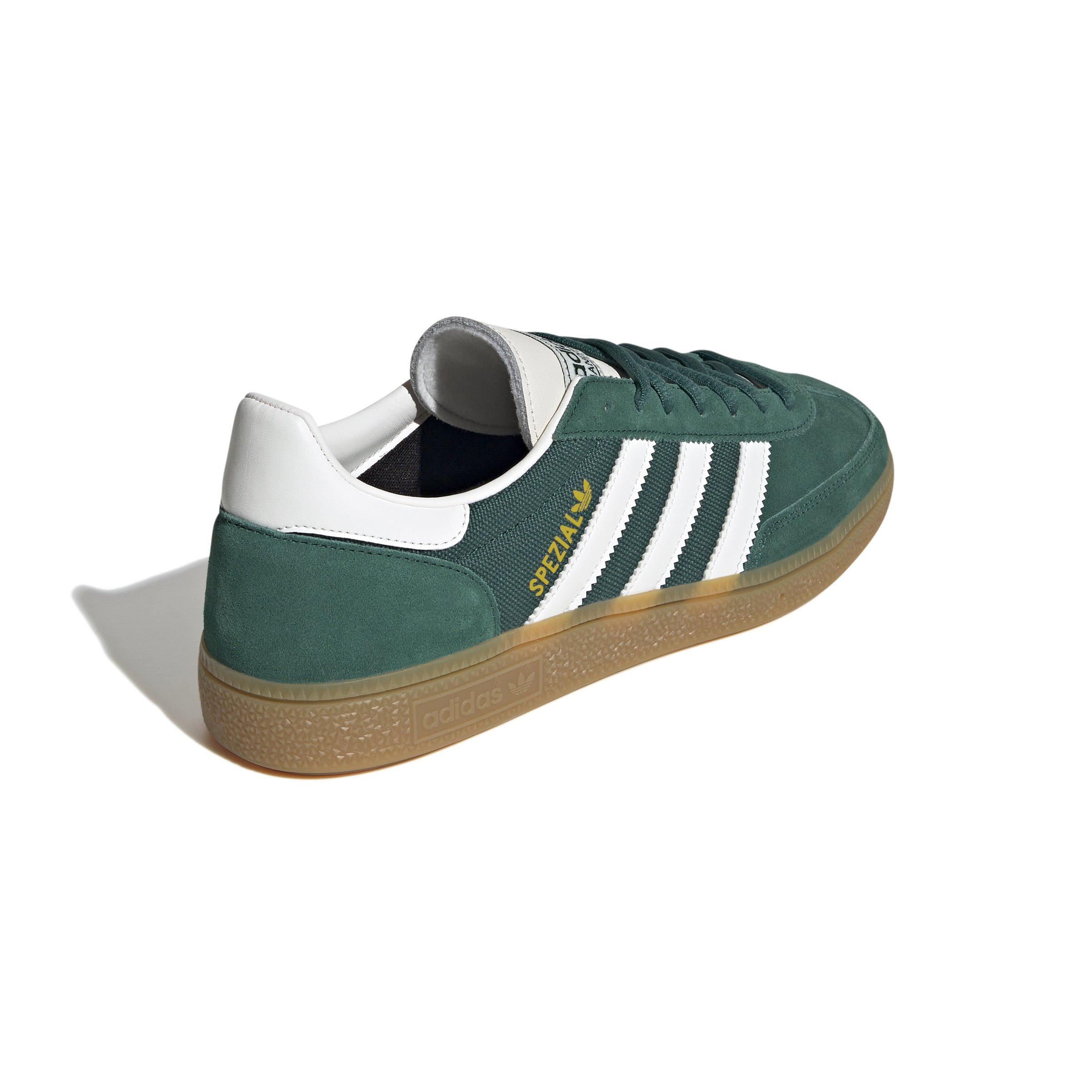 adidas Originals Handball Spezial "Collegiate Green/Cloud White/Chalk White" Men's Shoe - GREEN/WHITE/WHITE Thumbnail View 4
