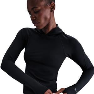 Nike Women's Universa Dri-FIT Slim Hooded Long-Sleeve Top -Black
