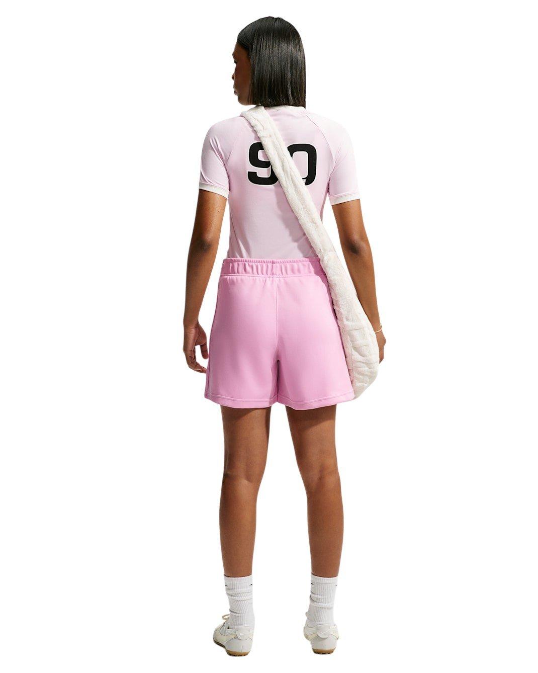 Nike Women's Sportswear Mid-Rise Poly-Knit Track Shorts - Pink - PINK