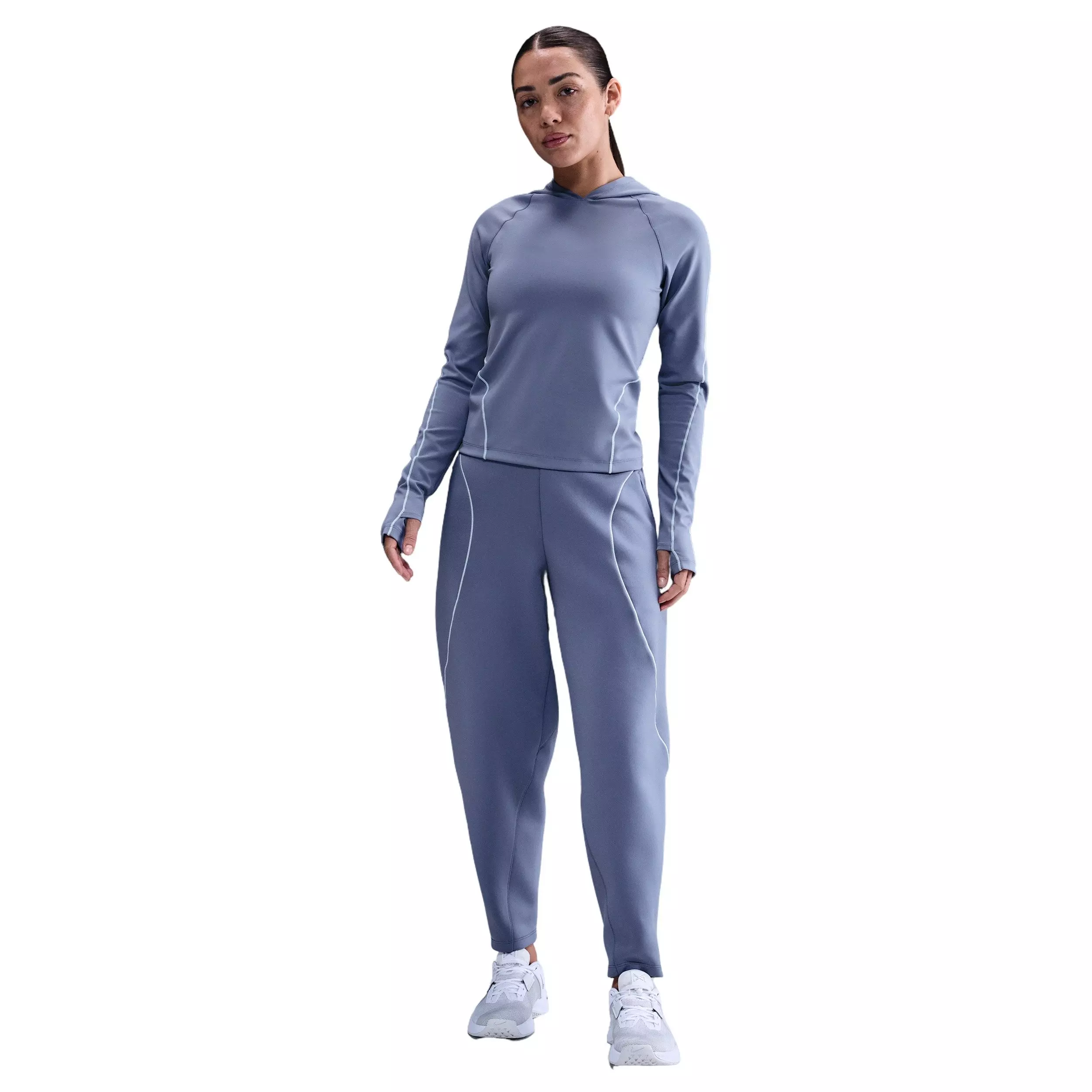 Nike Women's Universa Dri-FIT Slim Hooded Long-Sleeve Top - Indigo - INDIGO