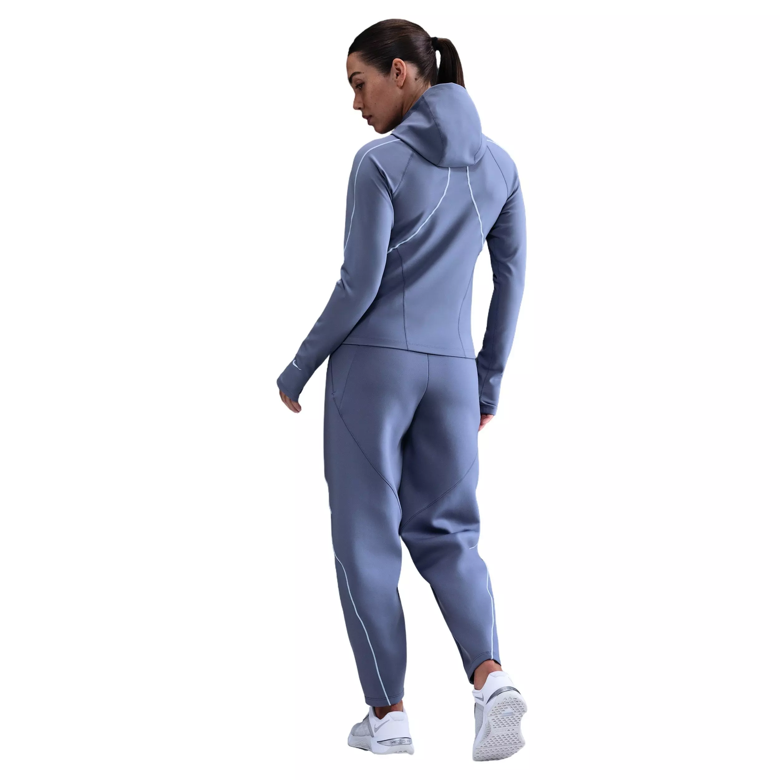 Nike Women's Universa Dri-FIT Slim Hooded Long-Sleeve Top - Indigo - INDIGO