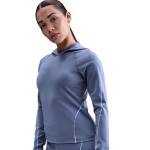 Nike Women's Universa Dri-FIT Slim Hooded Long-Sleeve Top -Indigo
