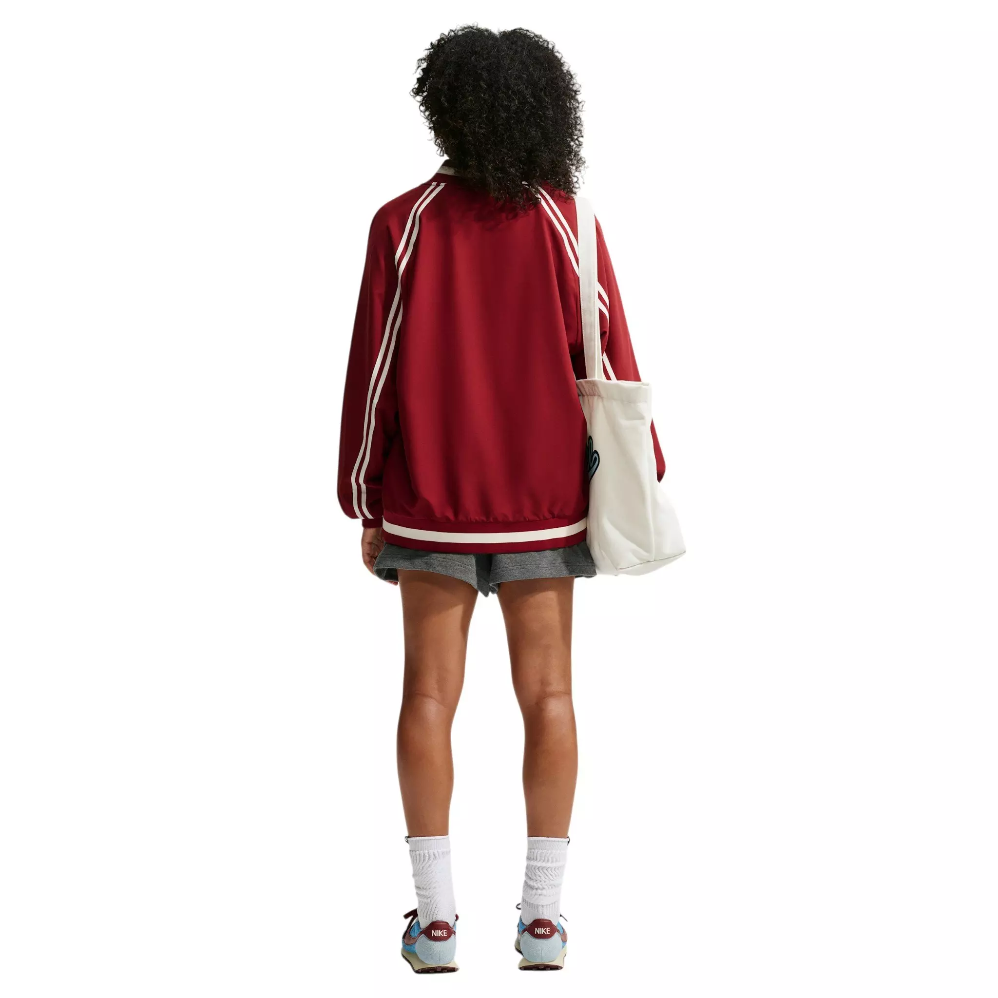 Nike Women's Studio Fleece Lightweight High-Waisted Loose Pleated Shorts - Grey - GREY
