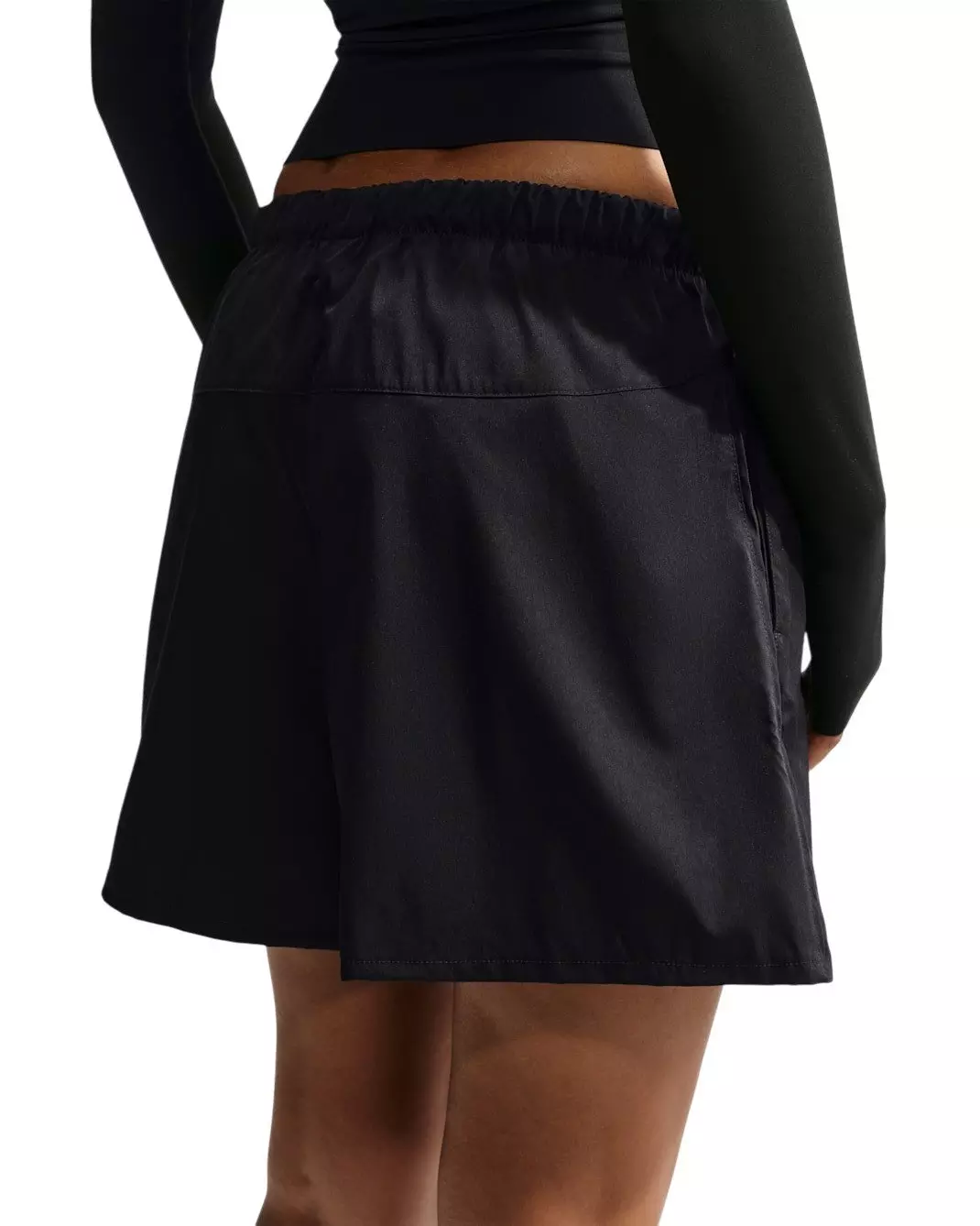 Nike Women's Sportswear Loose Mid-Rise Shorts - Black/White - BLACK/WHITE