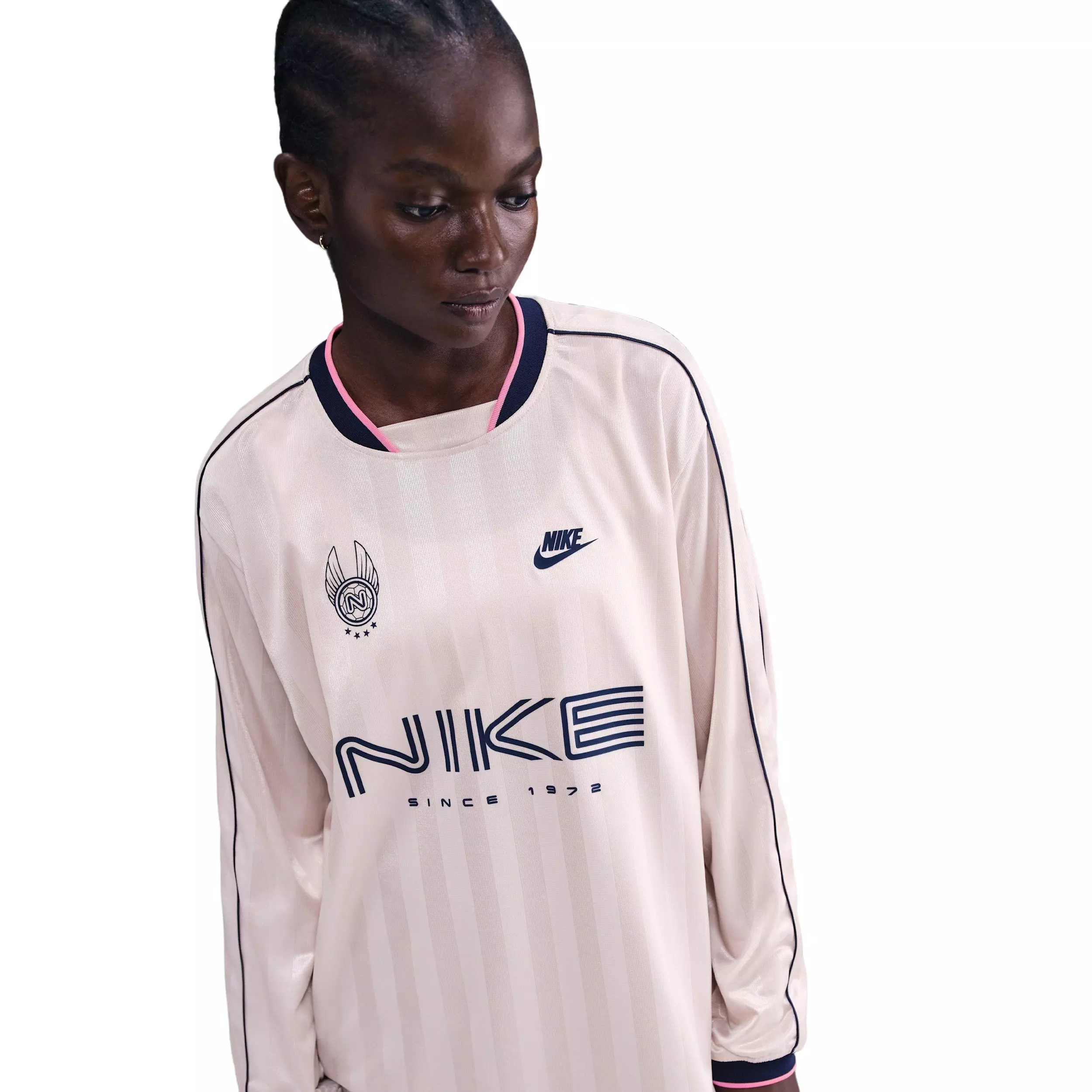 Nike Women's Sportswear Long-Sleeve Jersey Top - Lt Pink - LT PINK