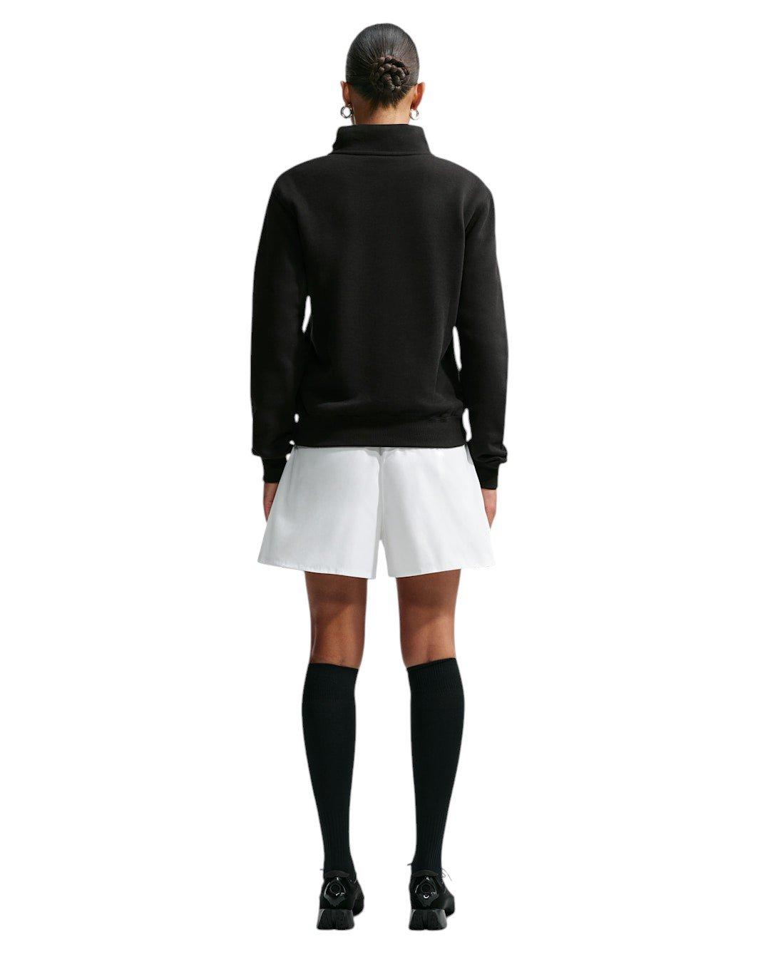 Nike Women's Sportswear Loose Mid-Rise Shorts - White/Black - WHITE/BLACK