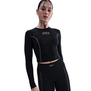 Nike Women's One Dri-FIT Long-Sleeve Top -Black