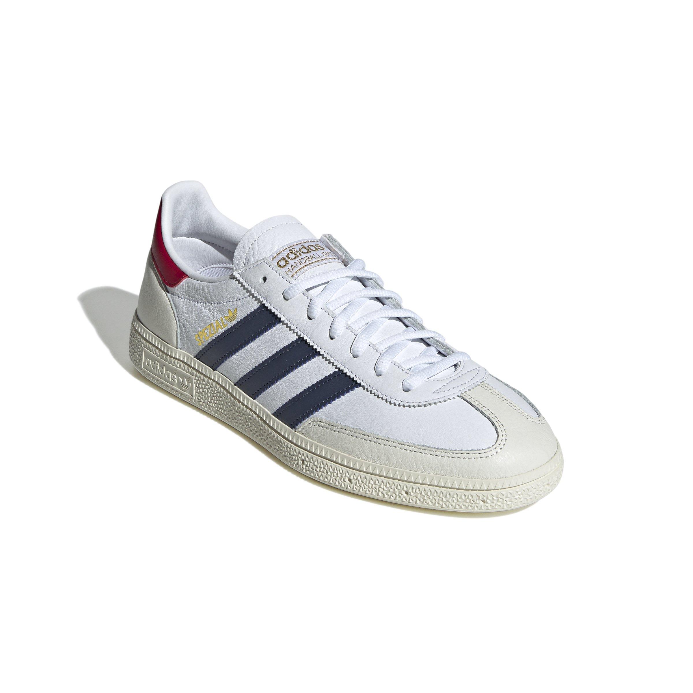 adidas Originals Handball Spezial "Ftwr White/Shadow Navy/Team Victory Red" Men's Shoe - WHITE/NAVY/RED Thumbnail View 3