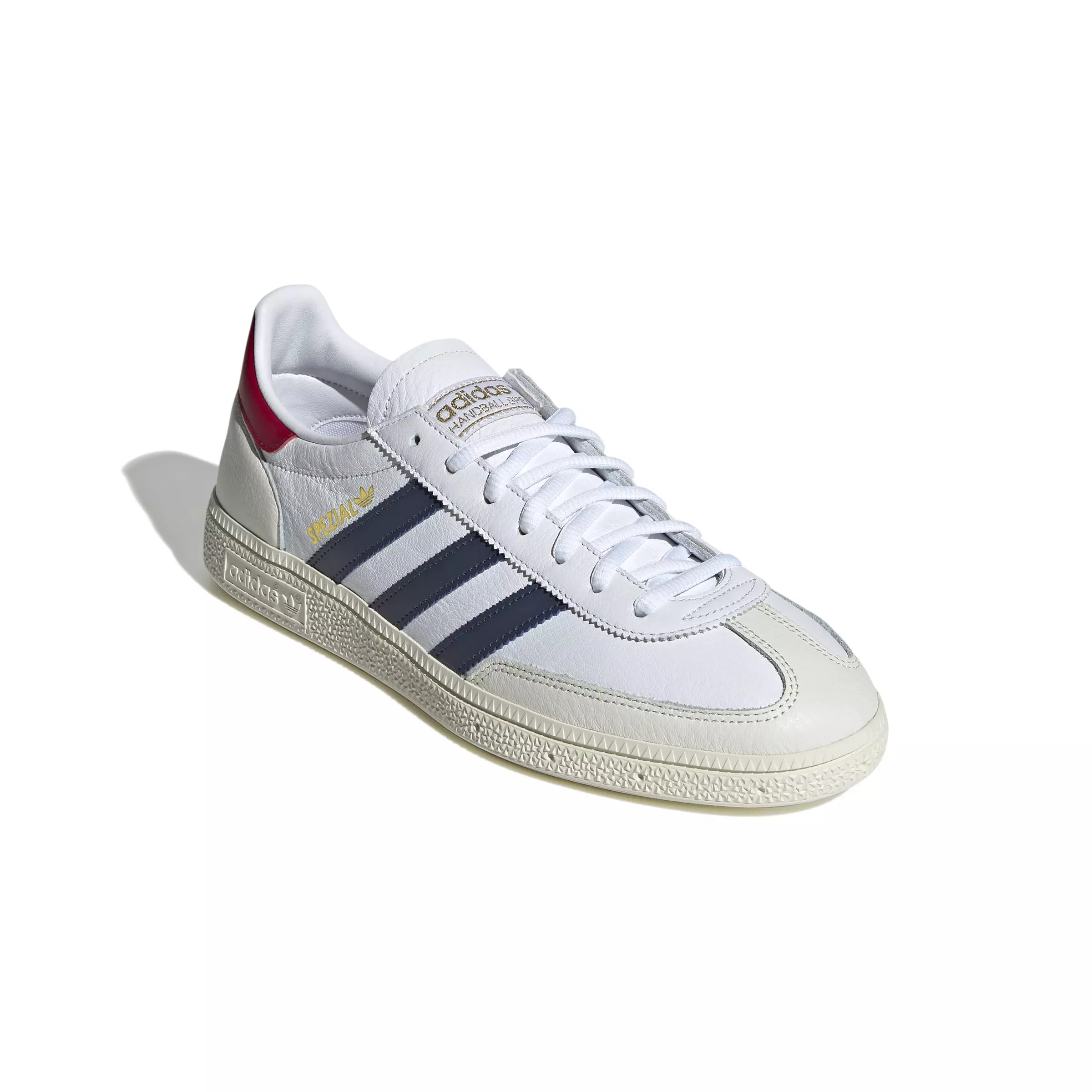 adidas Originals Handball Spezial "Ftwr White/Shadow Navy/Team Victory Red" Men's Shoe - WHITE/NAVY/RED