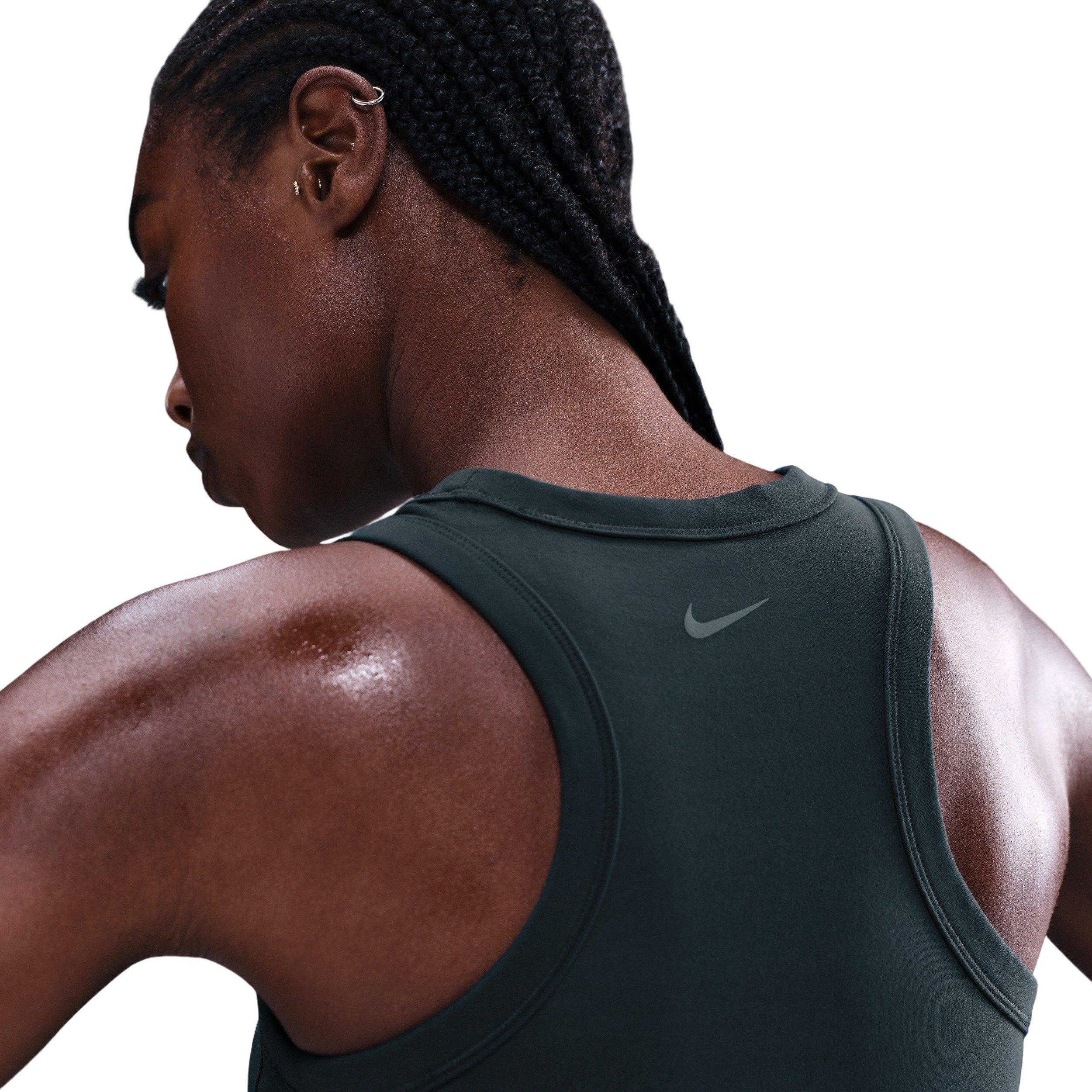 Nike One Women's Fitted Dri-FIT Cropped Tank Top -Seaweed Green - SEAWEED GREEN Thumbnail View 2