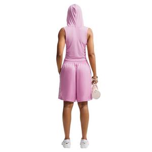 Nike Women's Sportswear Chill Lace Loose Mid-Rise Shorts - Pink/Bleached Lilac - PINK/BLEACHED LILAC