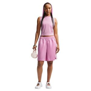 Nike Women's Sportswear Chill Lace Loose Mid-Rise Shorts - Pink/Bleached Lilac - PINK/BLEACHED LILAC
